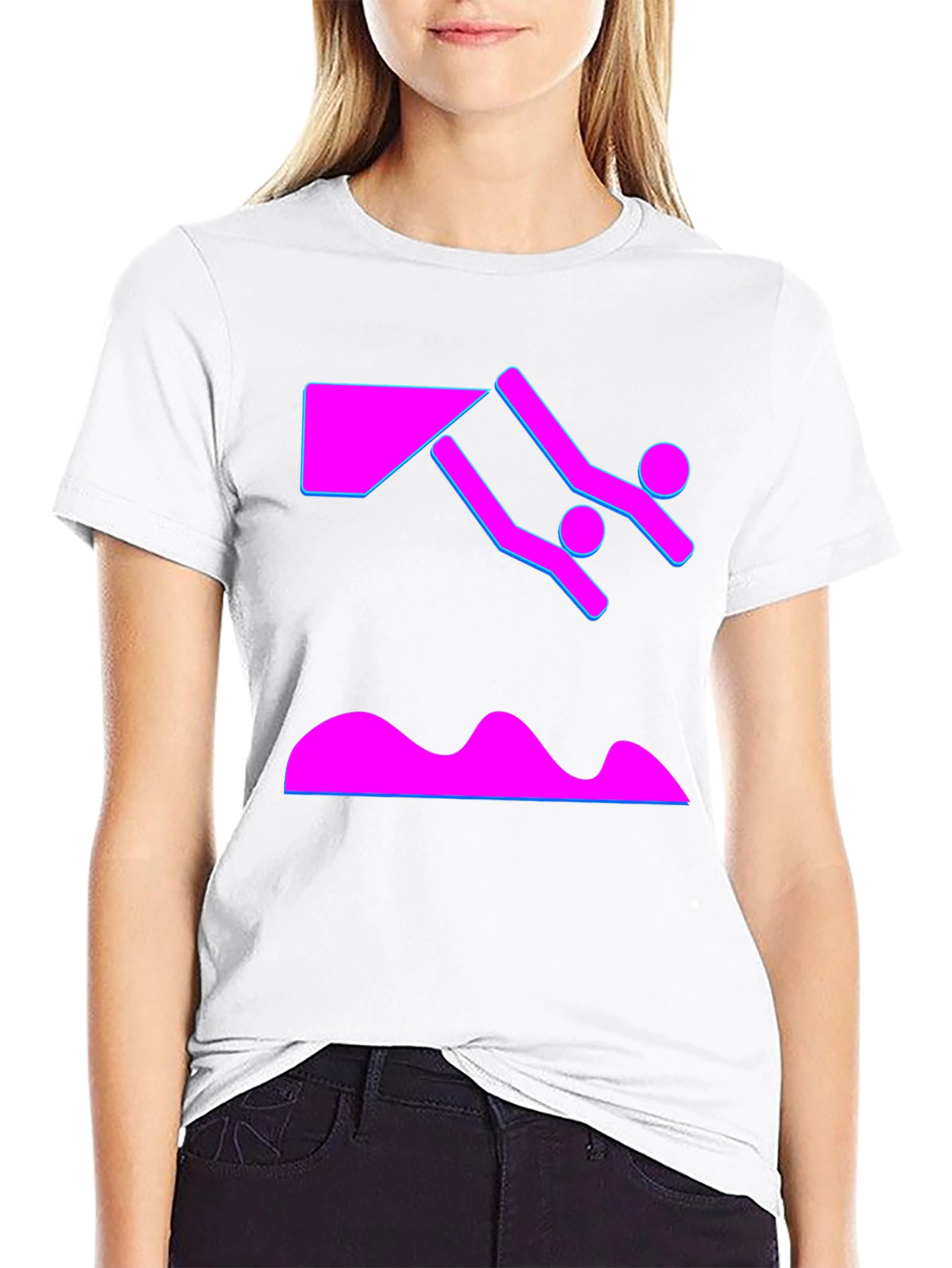 Black Neon Dive T-Shirt - Black Graphic Tee view 9