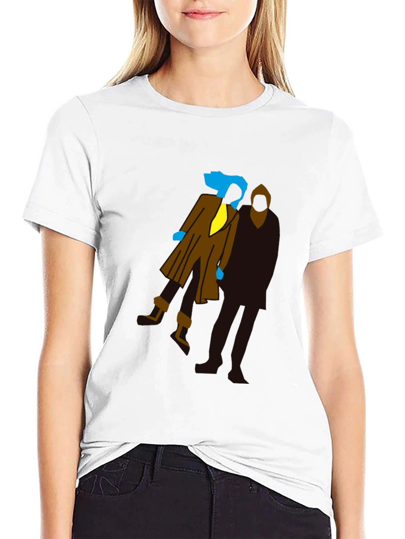 Black Abstract Silhouette T-Shirt view 9