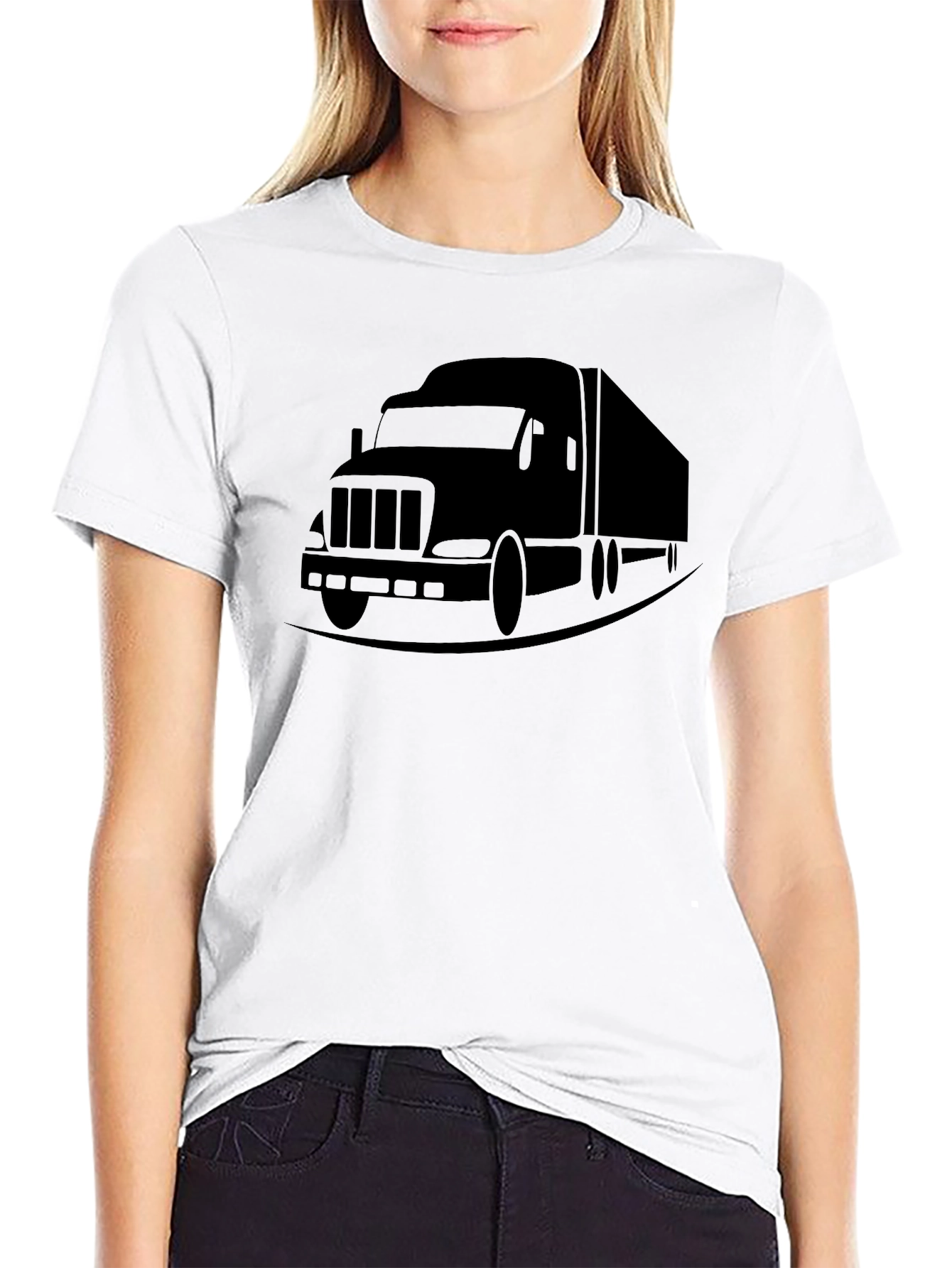 Black Truck Graphic Tee - Classic Black Design view 9
