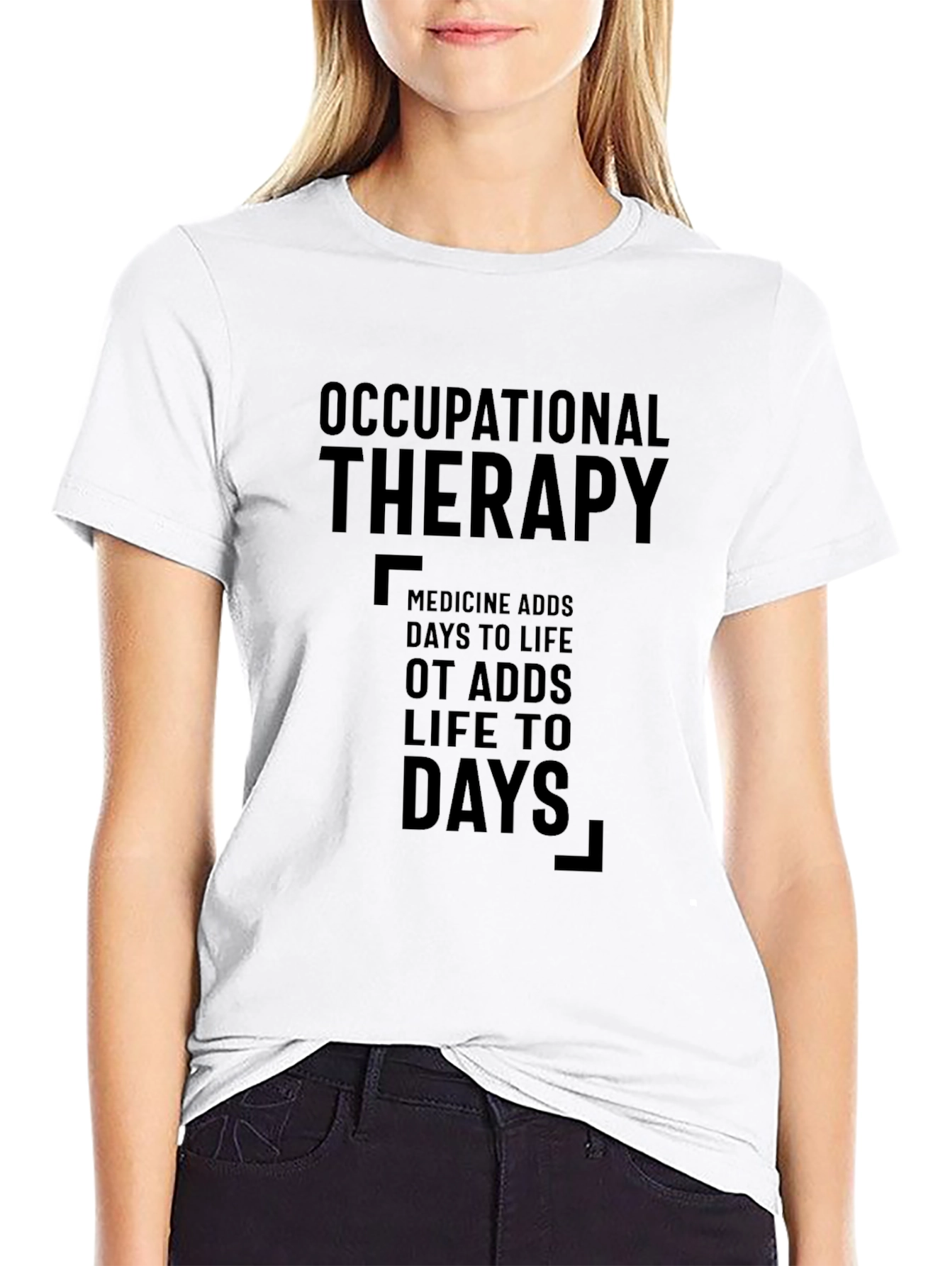 Black Occupational Therapy Black Graphic T-Shirt view 9