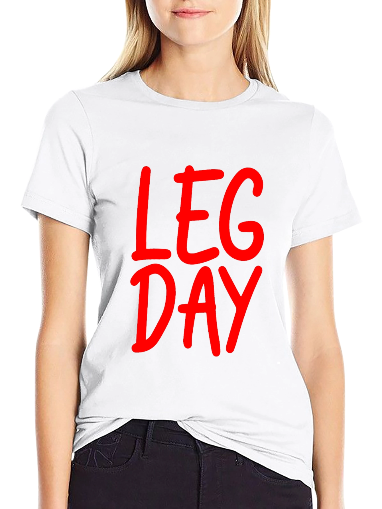 Black Leg Day Black T-Shirt - Gym Workout Apparel view 9