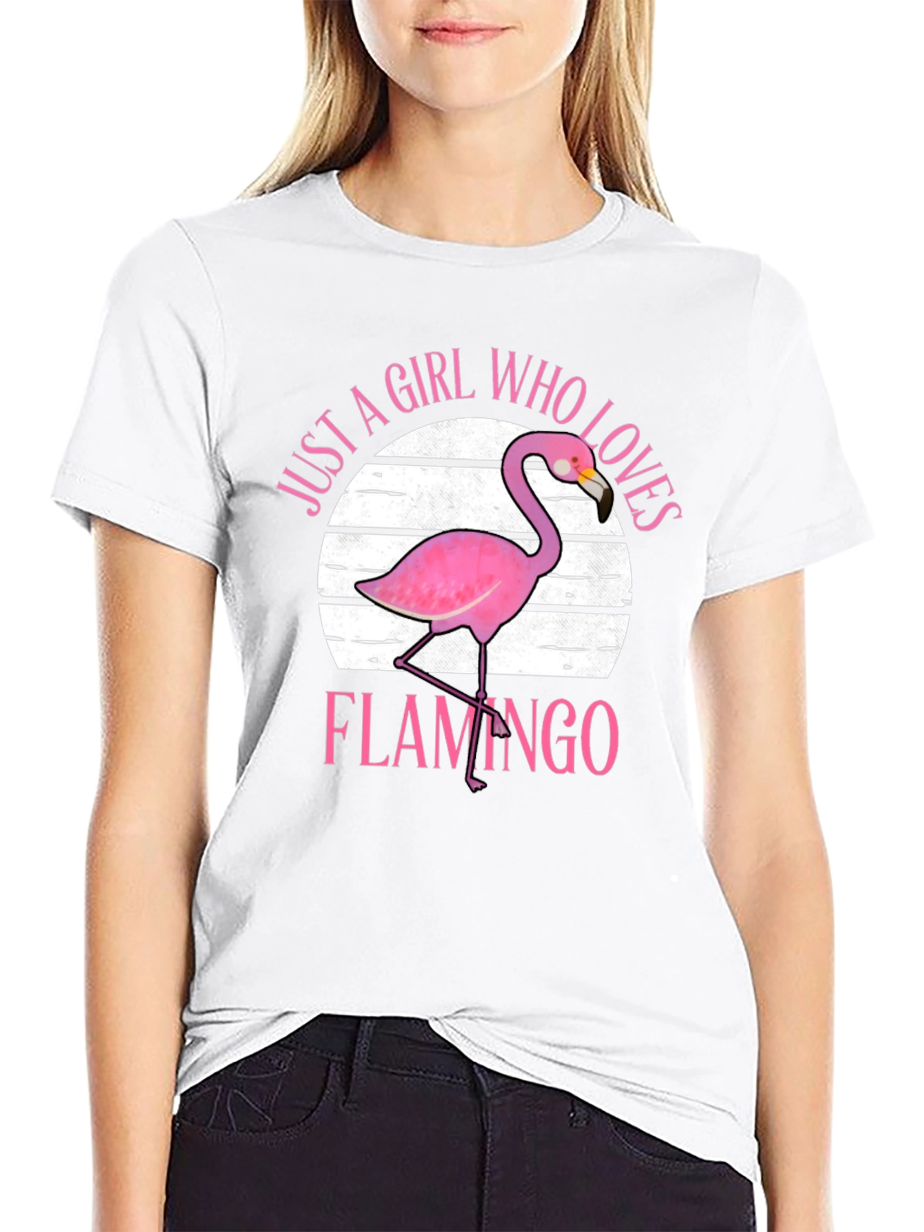 Black Girl Who Loves Flamingos T-Shirt view 9