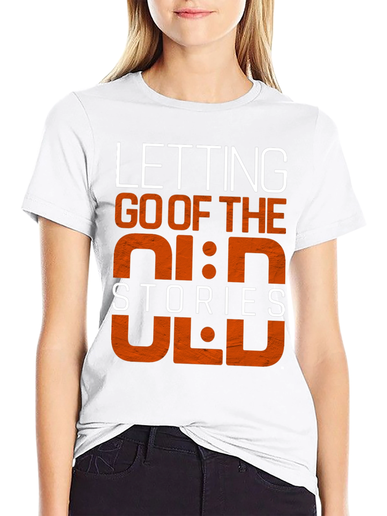 Black Letting Go T-Shirt - Motivational Graphic Tee view 9