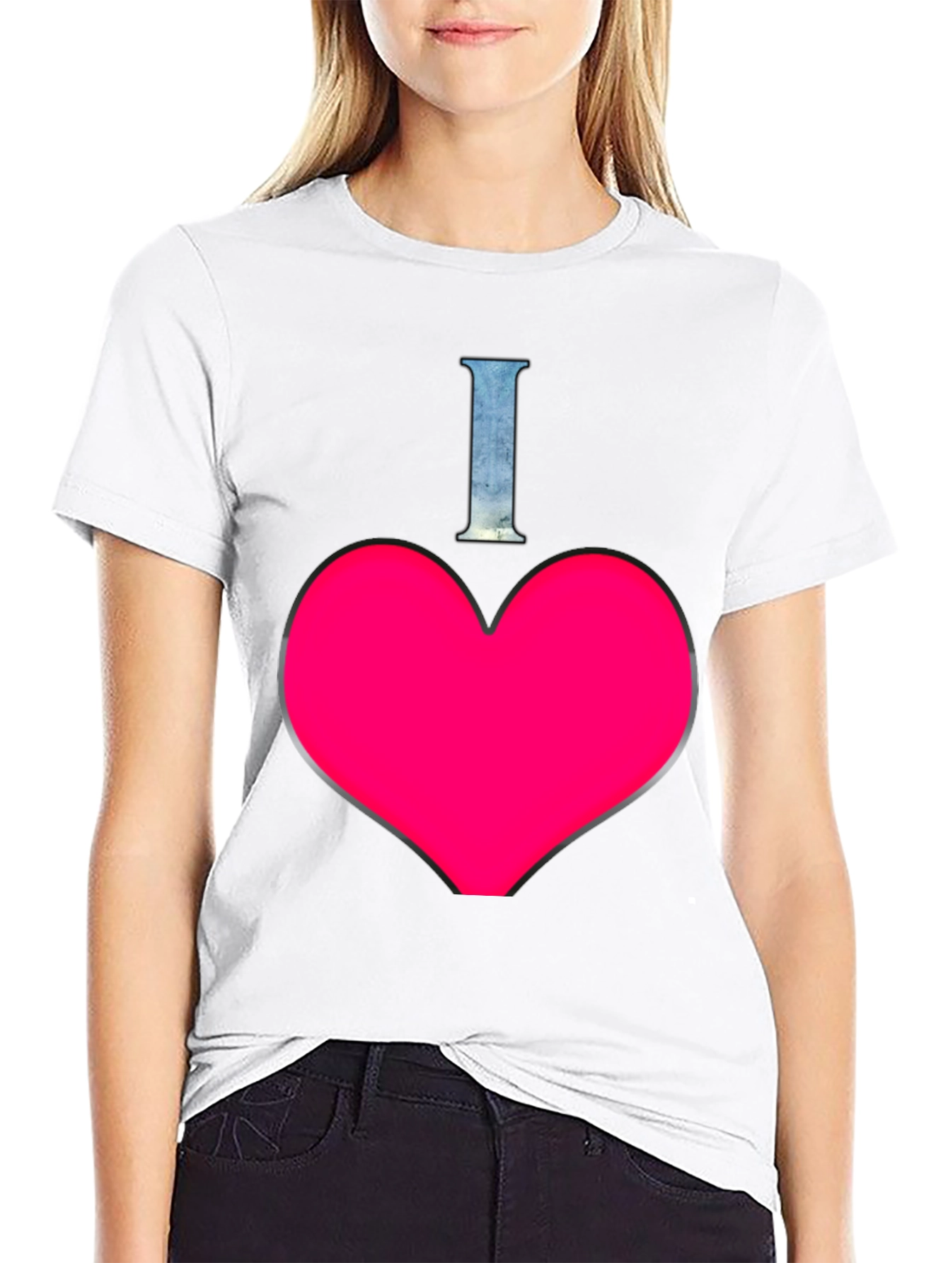 Black I Heart T-Shirt - Stylish Graphic Tee view 9