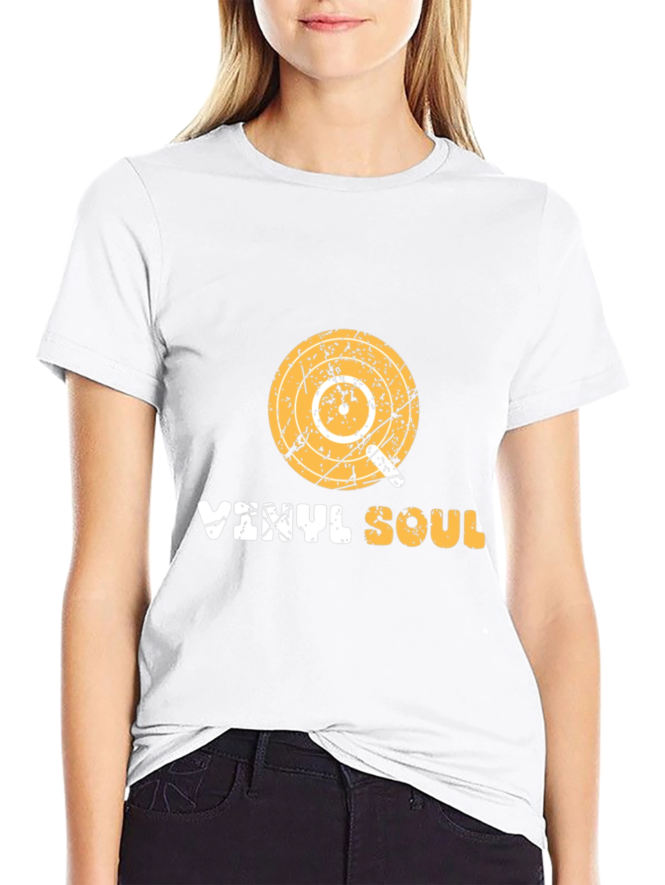 Black Vinyl Soul Graphic Tee - Retro Music T-Shirt view 9