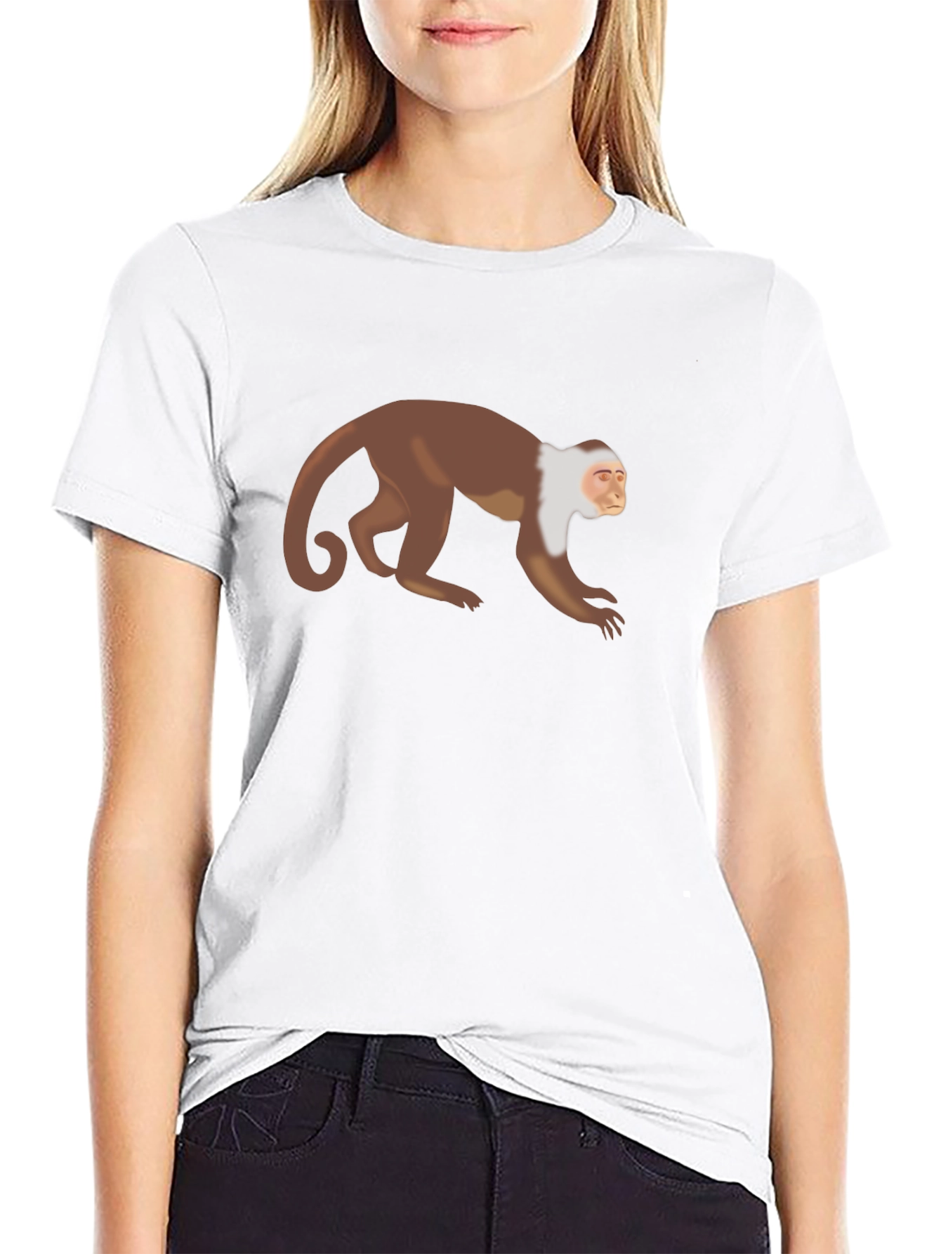 Black Monkey Graphic T-Shirt - Black Casual Tee view 9