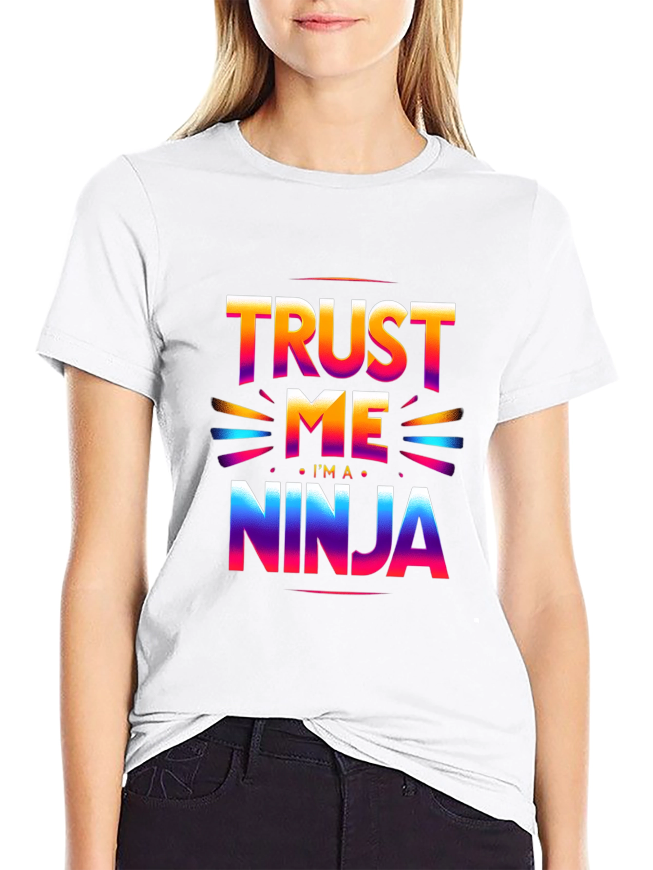 Black Trust Me, I'm a Ninja T-Shirt view 9