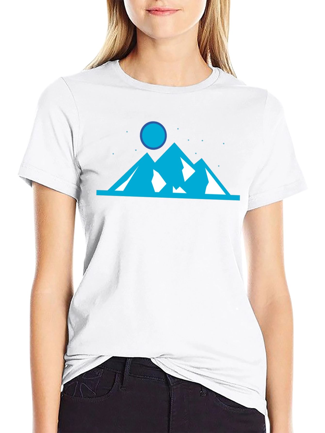 Black Mountainscape Graphic Tee - Stylish & Unique Design view 9