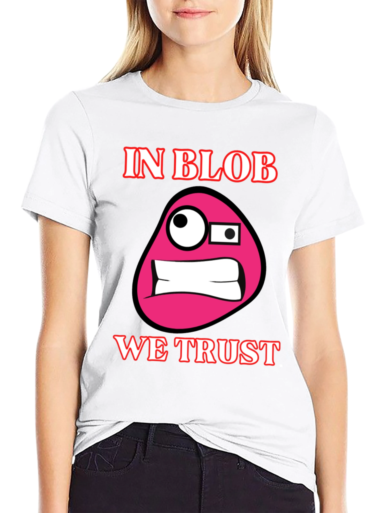 Black In Blob We Trust Funny Graphic Tee view 9