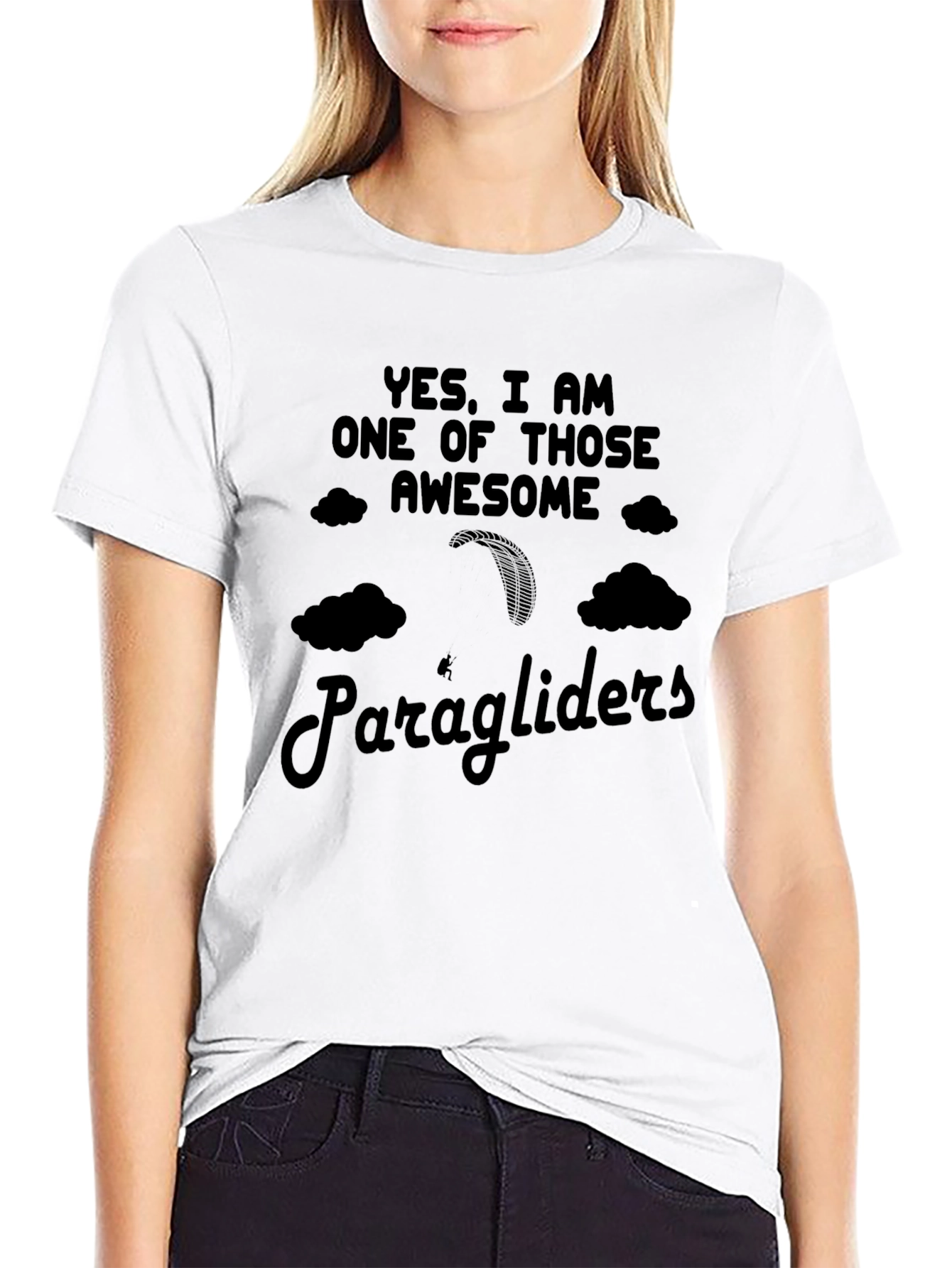 Black Awesome Paragliders T-Shirt | Comfortable Fit view 9