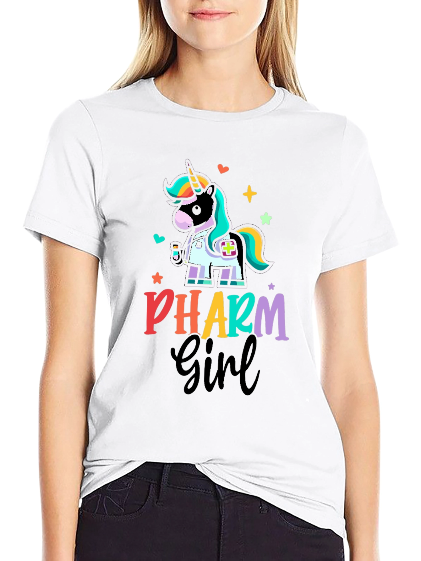 Black Pharm Girl Unicorn T-Shirt view 9