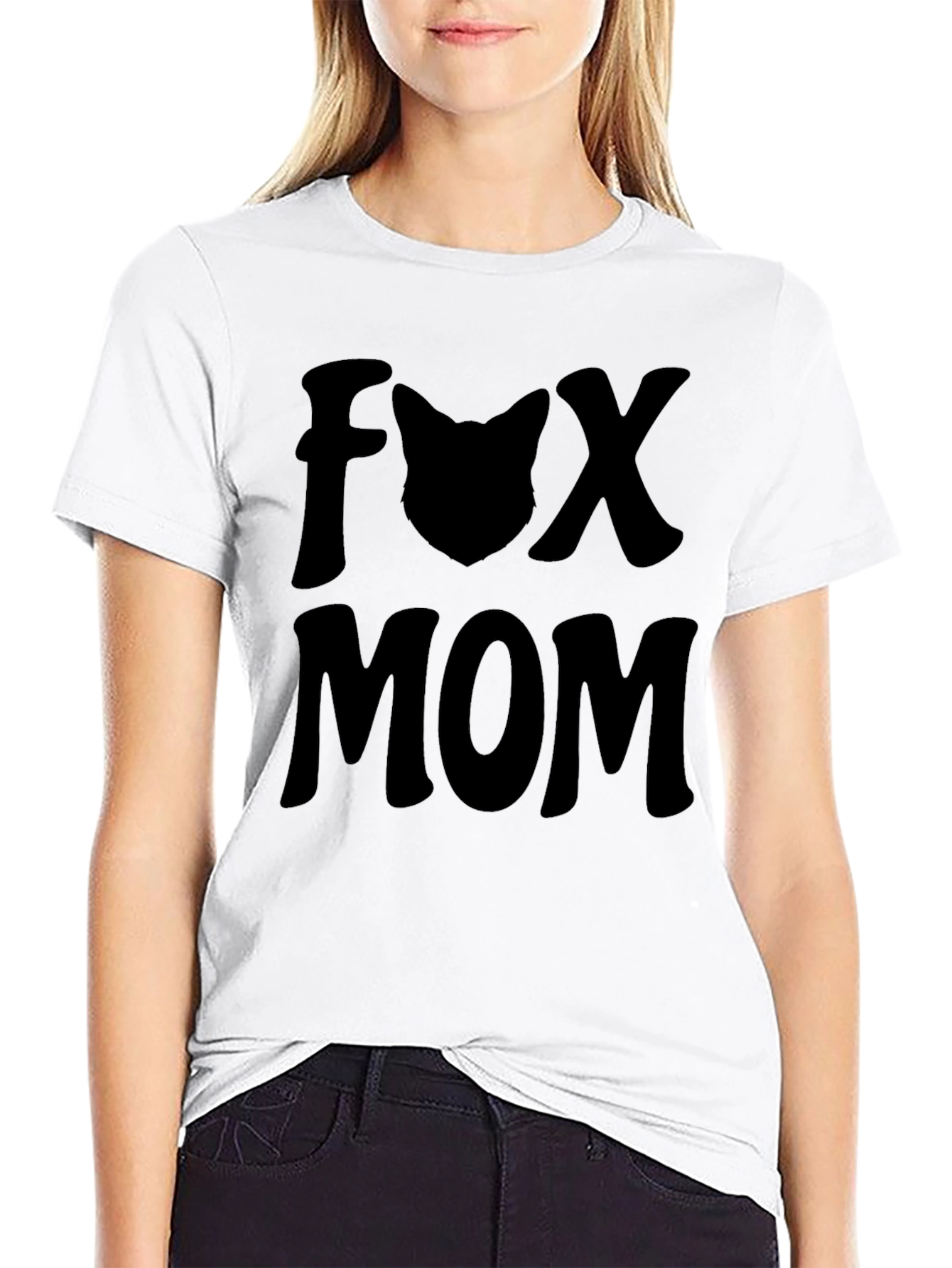 Black Fox Mom Graphic T-Shirt - Stylish Animal Lover Tee view 9