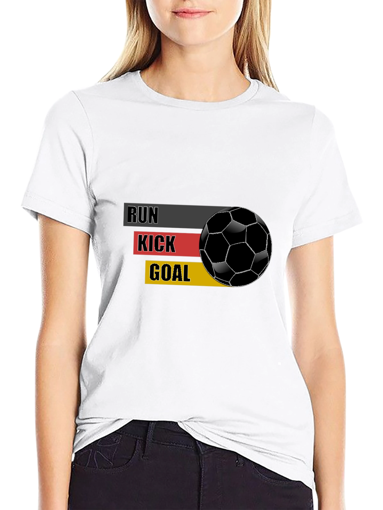 Run Kick Goal Soccer Graphic T-Shirt - 9