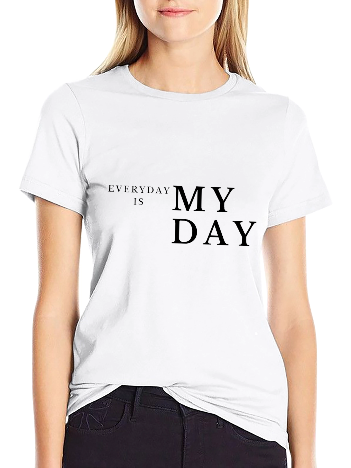 Black Everyday Is My Day Graphic Tee - Black view 9