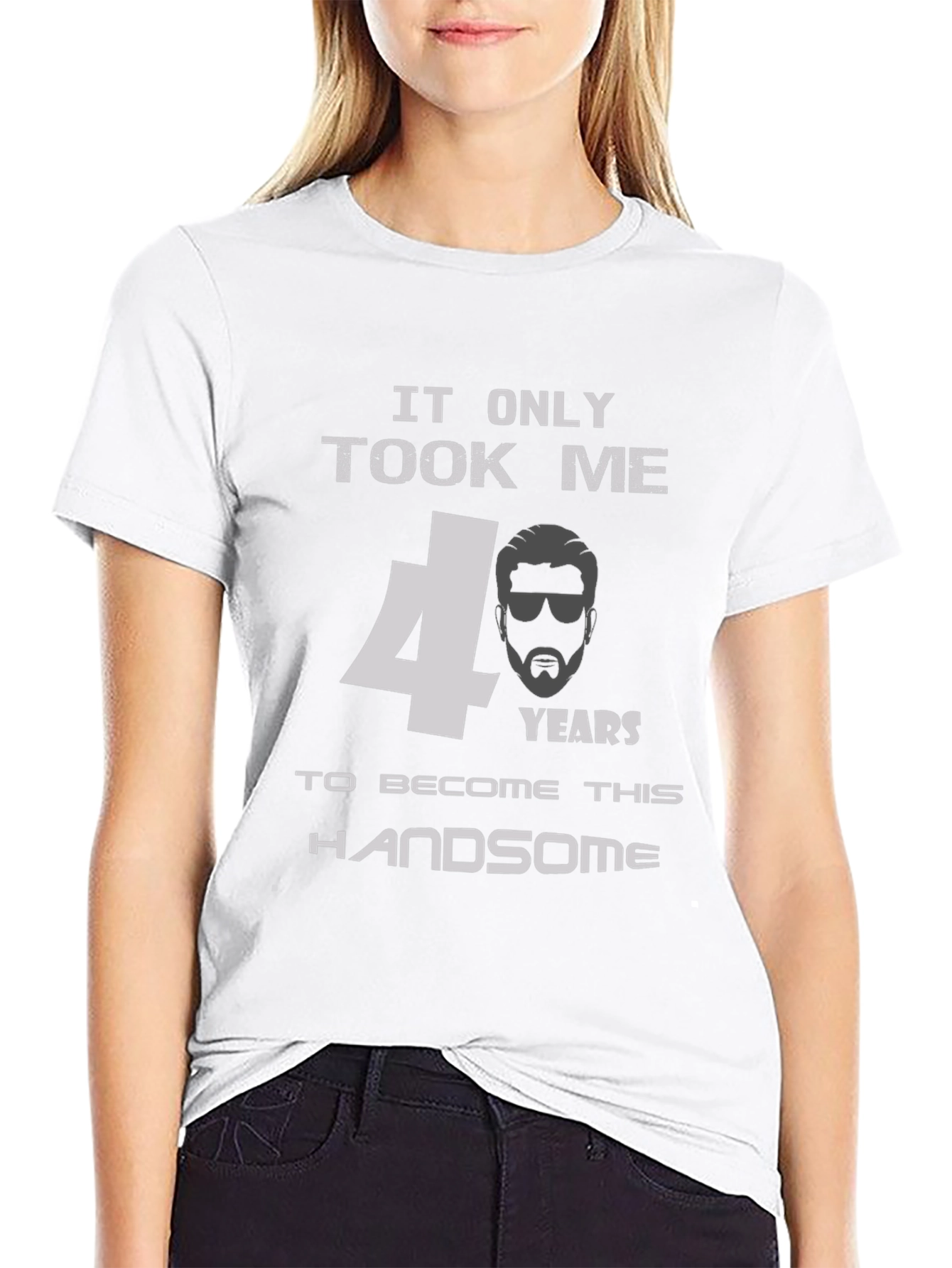 Black Handsome 40th Birthday Men's T-Shirt view 9