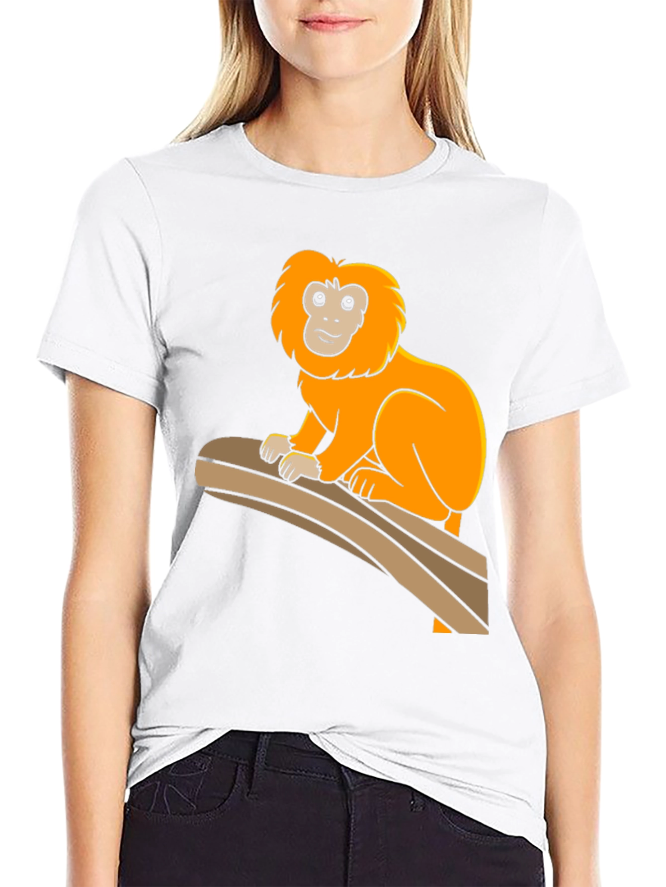 Black Monkey Graphic Tee - Black Cotton T-Shirt view 9
