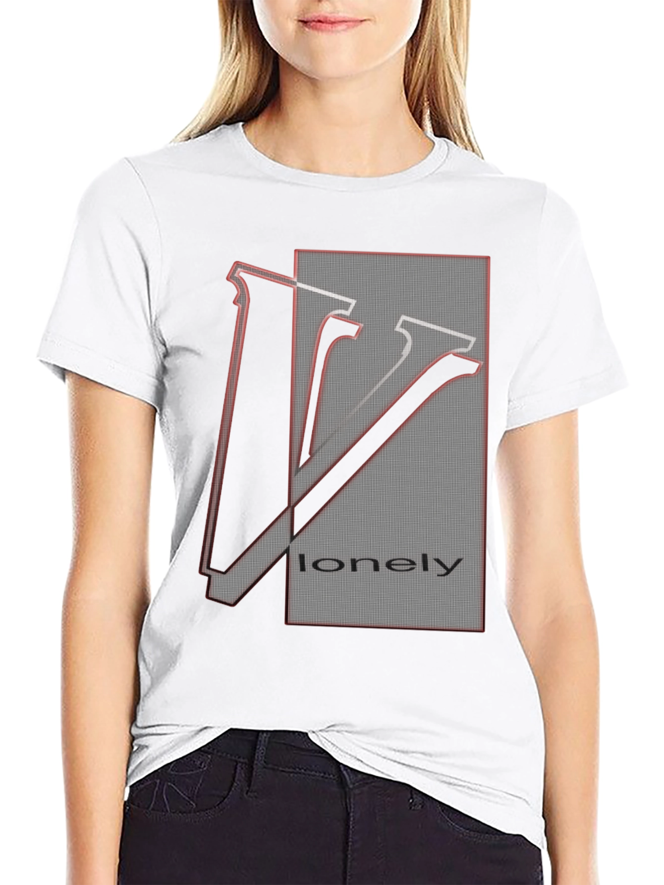 Black Lonely Graphic Tee - Unique Design, Soft Cotton Blend view 9