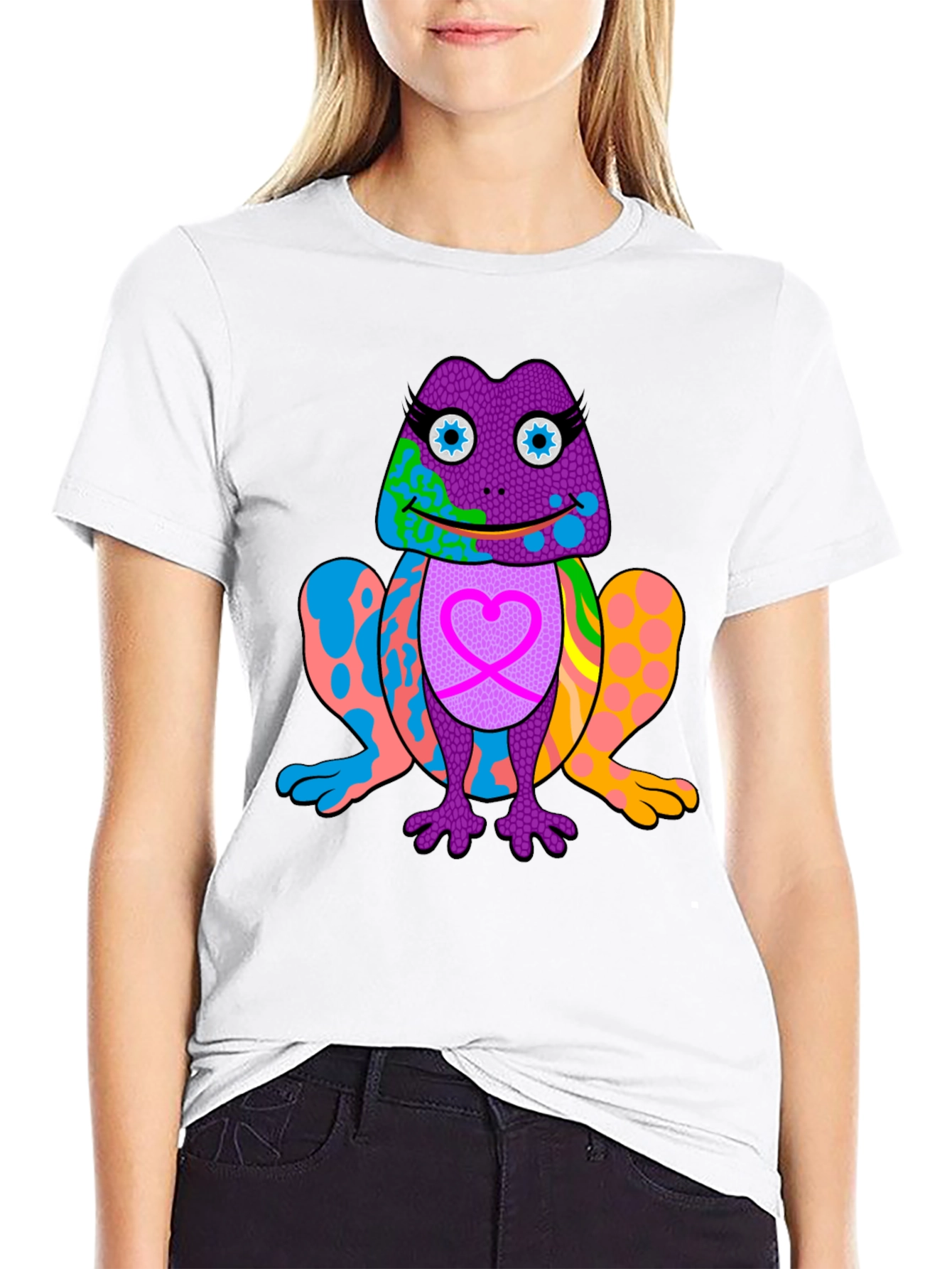 Black Funky Frog Graphic Tee - Vibrant & Unique Design view 9