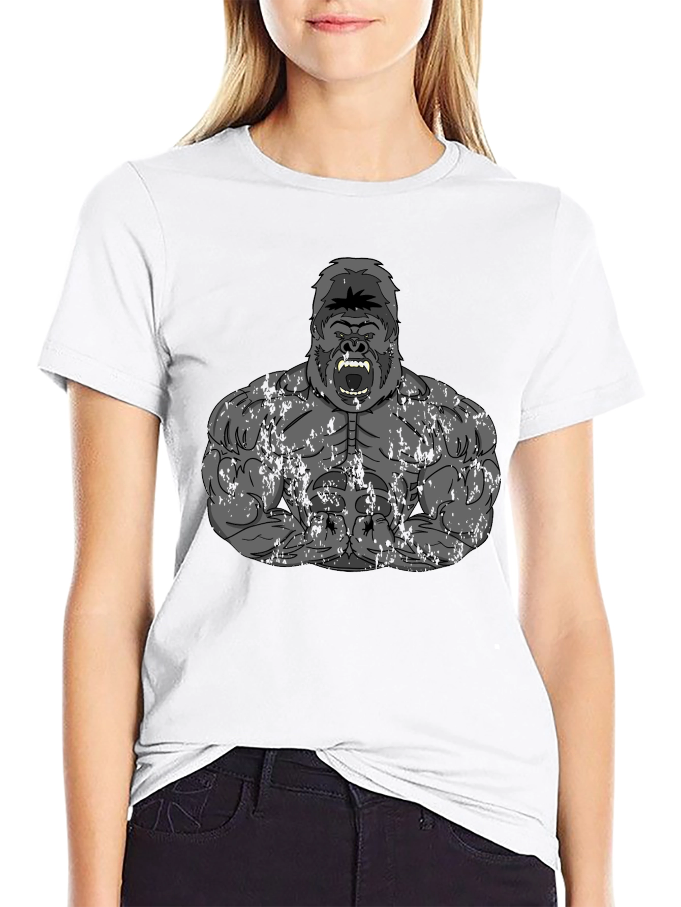 Black Gorilla Gym T-Shirt - Black view 9