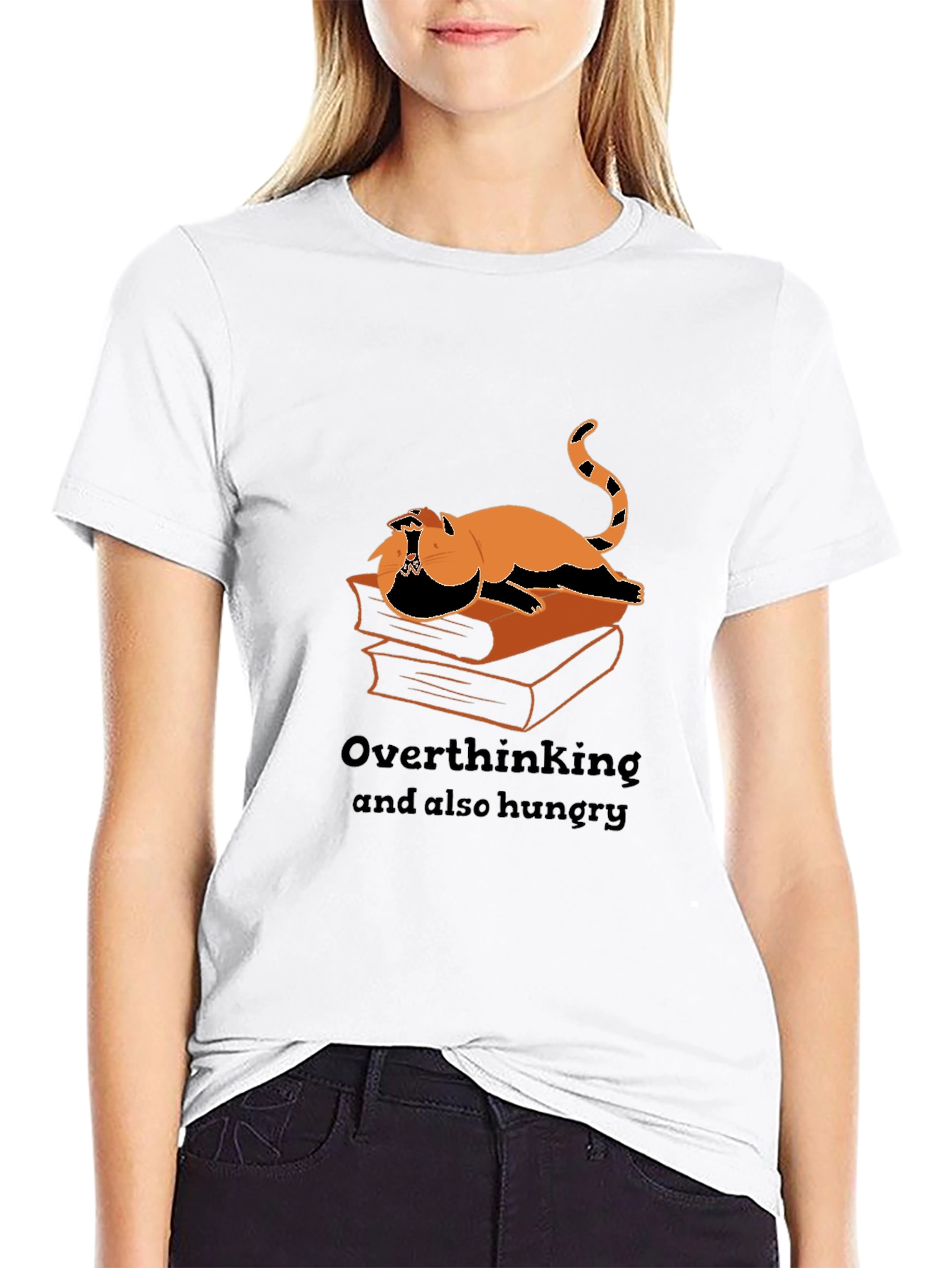 Overthinking Hungry Cat T-Shirt - 9