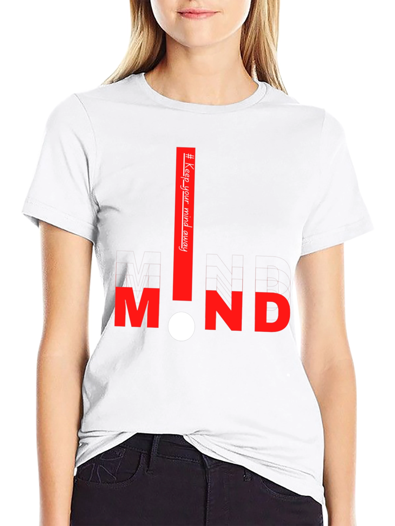 Black Keep Your Mind Away Graphic Tee view 9