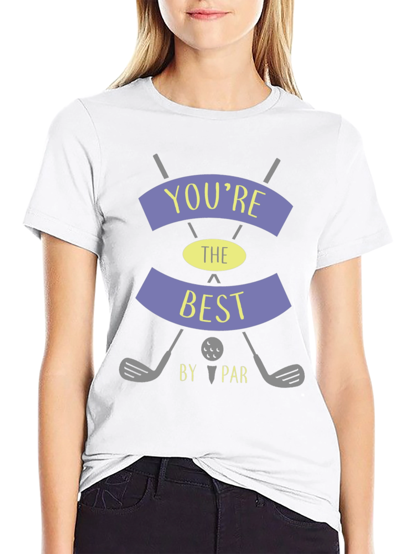 Black You're The Best By Par Golf T-Shirt view 9