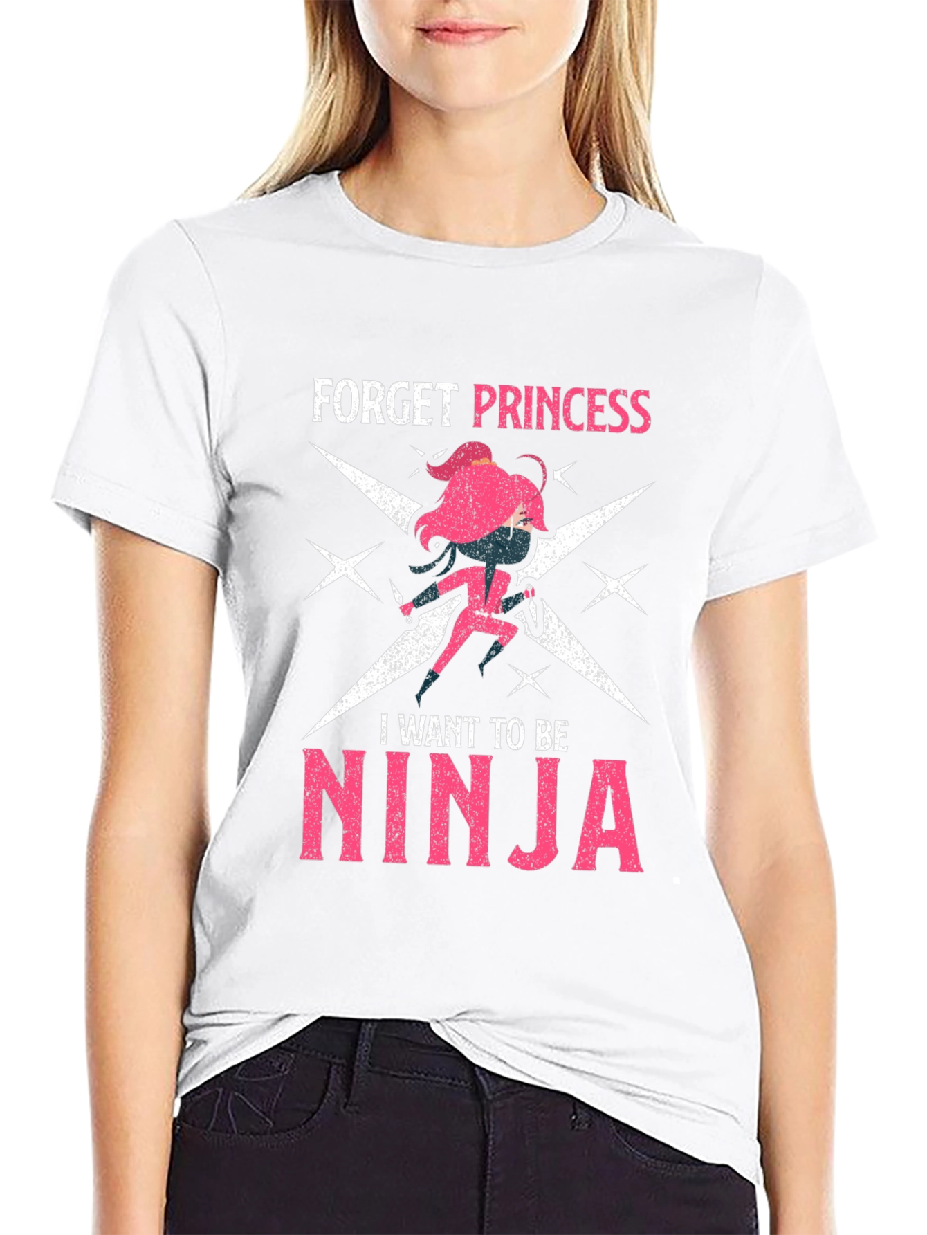 Black Forget Princess, Be Ninja Graphic Tee view 9
