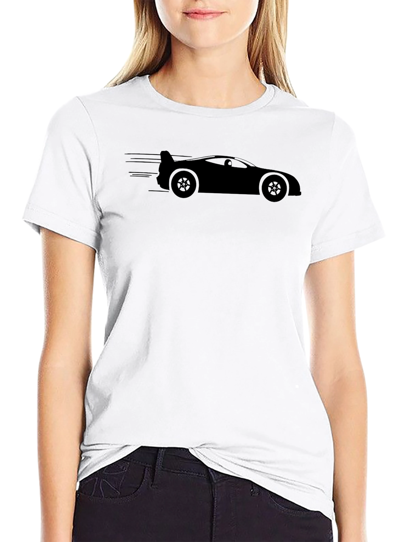 Black Sleek Car Graphic Tee - Black view 9