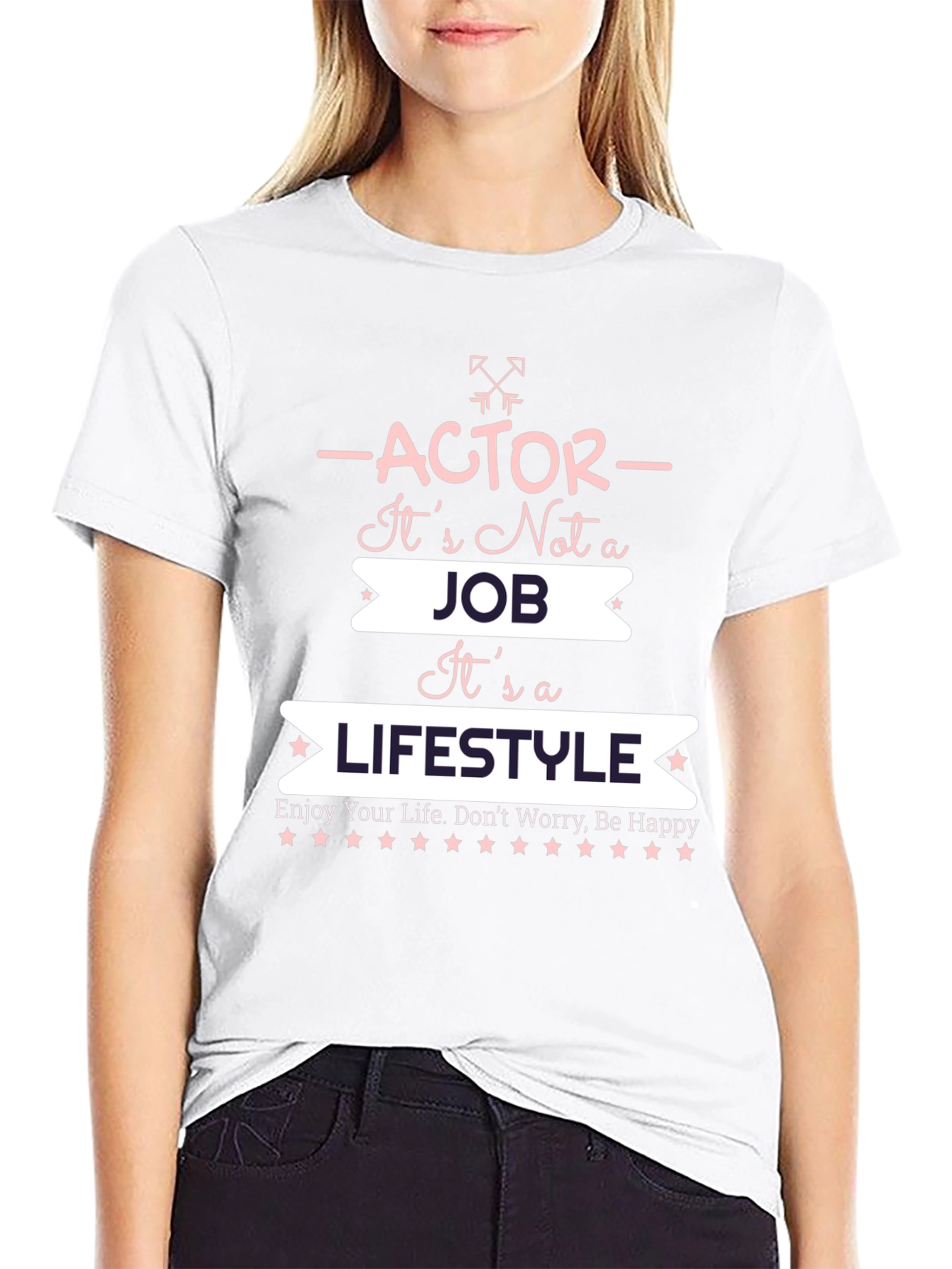 Black Actor Lifestyle Black T-Shirt view 9