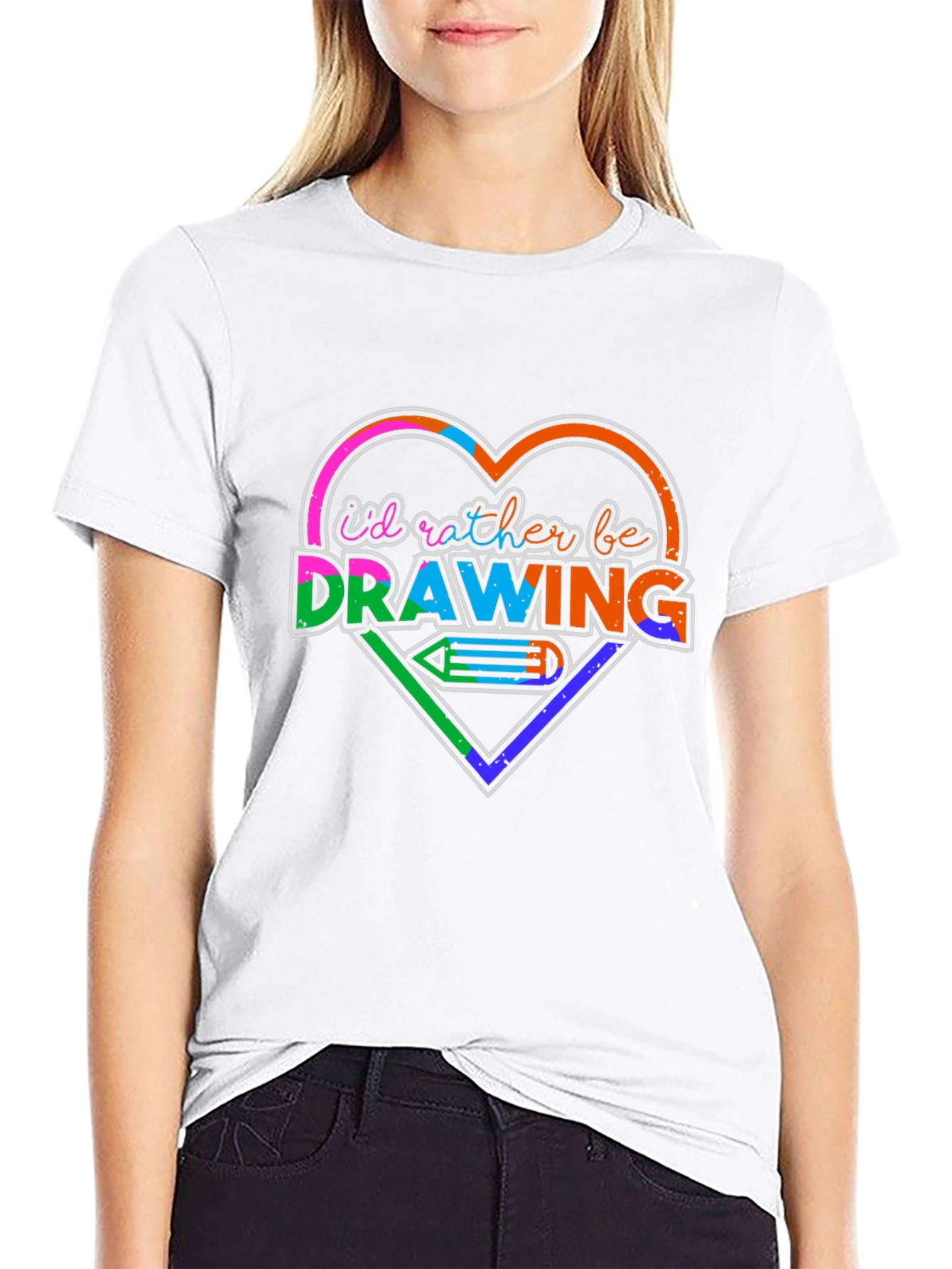 I'd Rather Be Drawing T-Shirt - Artistic Graphic Tee - 9