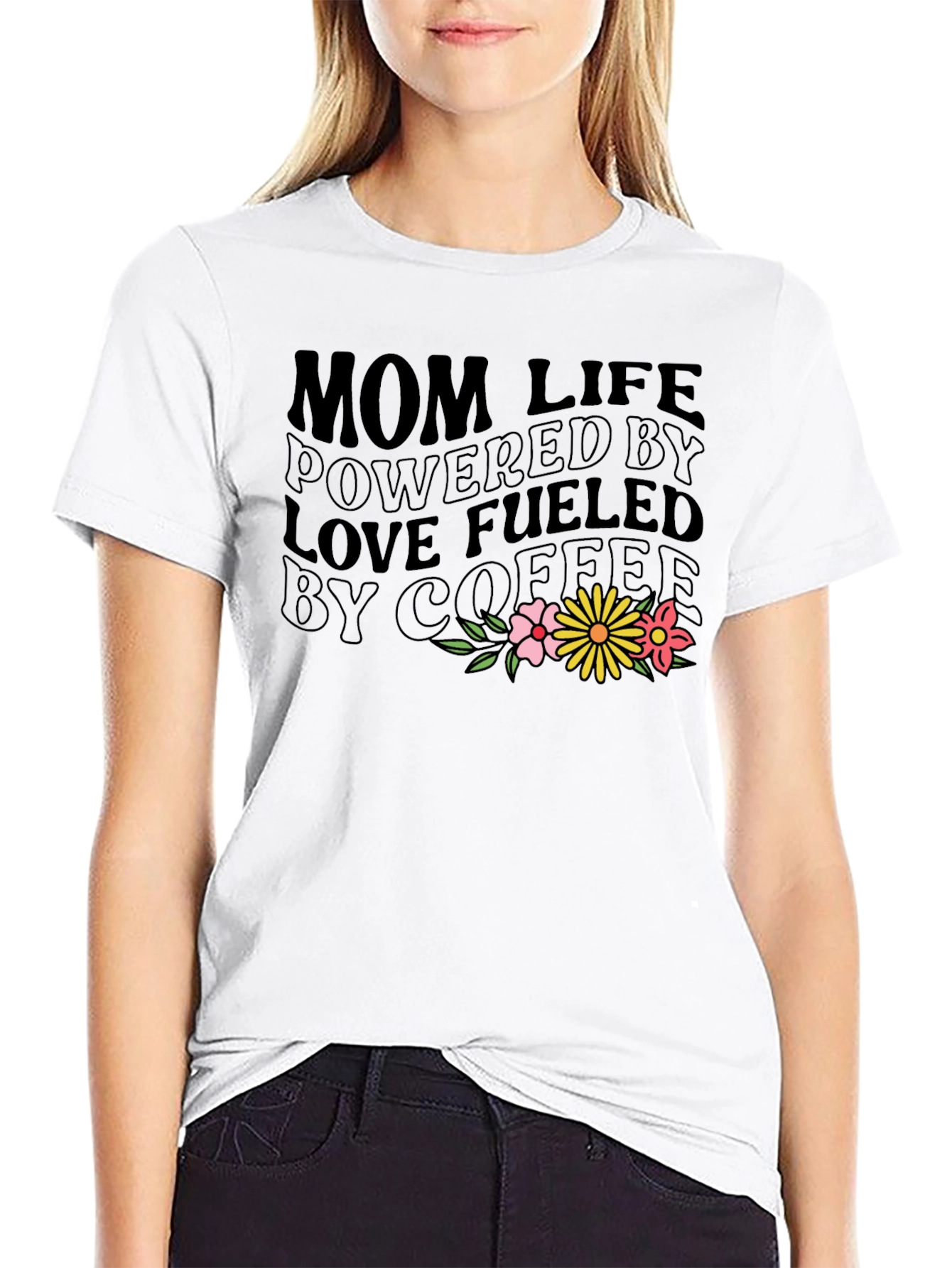 Black Mom Life Coffee T-Shirt view 9