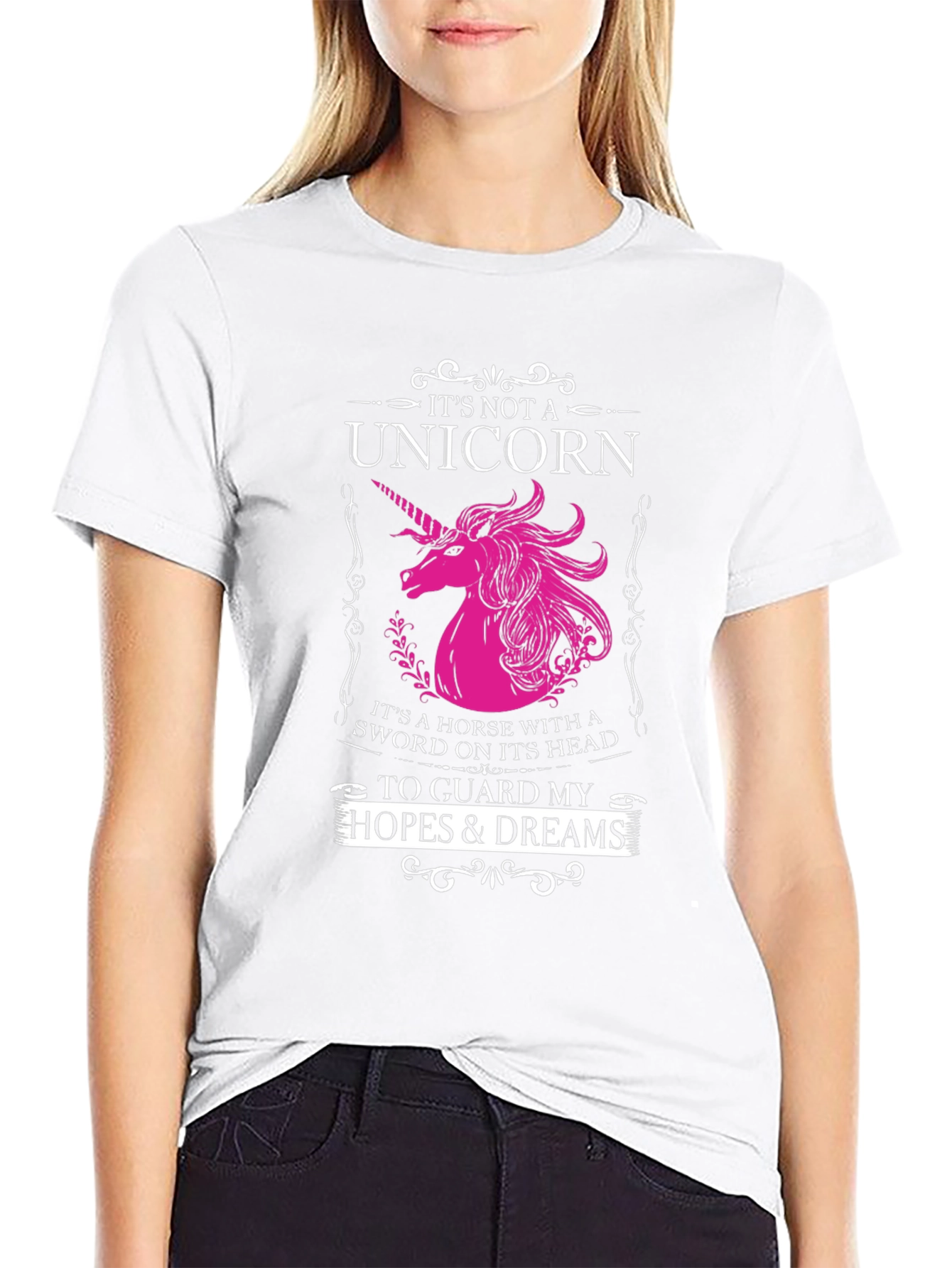 Black Unicorn Sword Guard T-Shirt - Hopes & Dreams view 9