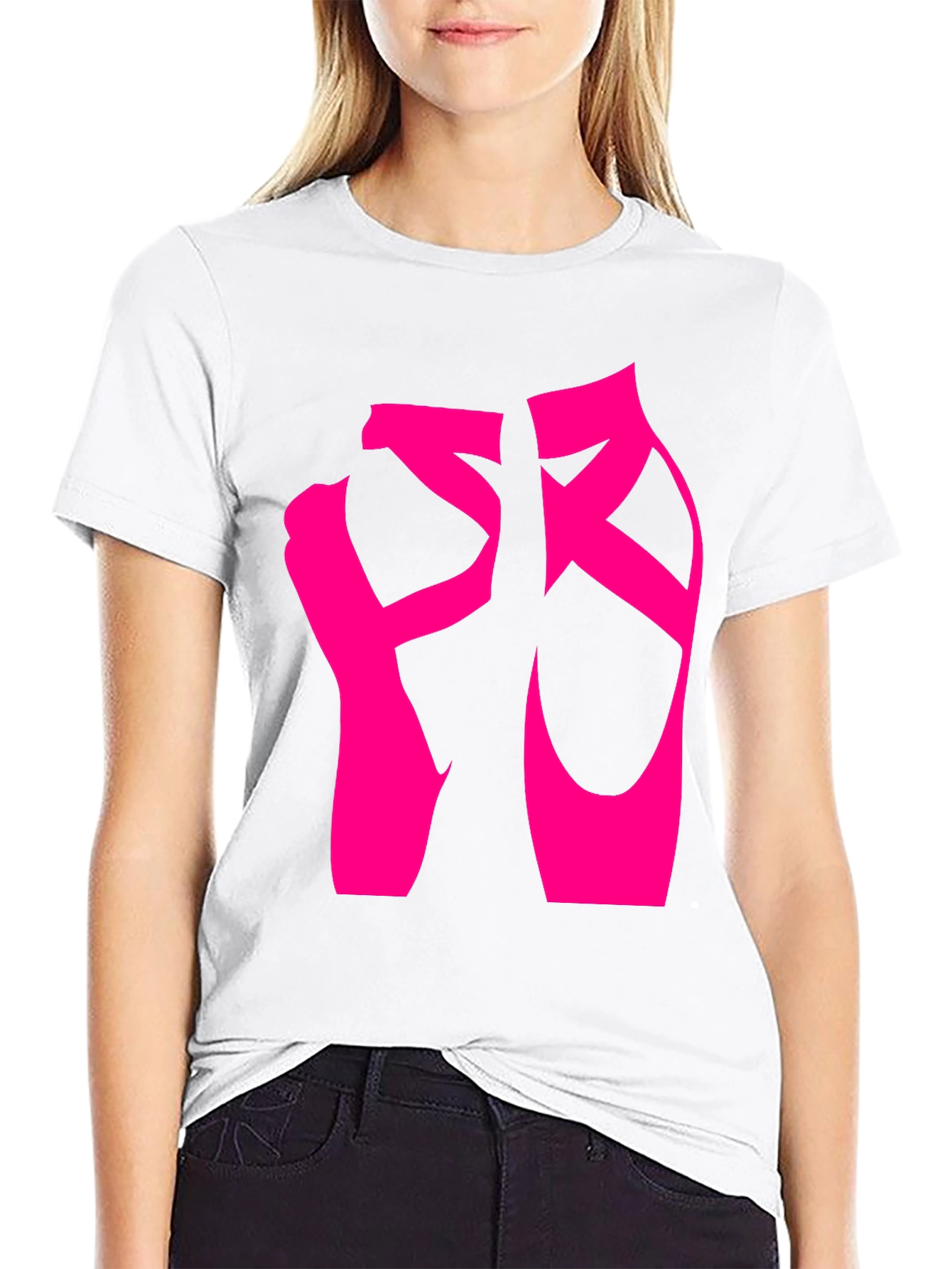 Black Ballet Shoes Graphic Tee - Dance Lover T-Shirt view 9