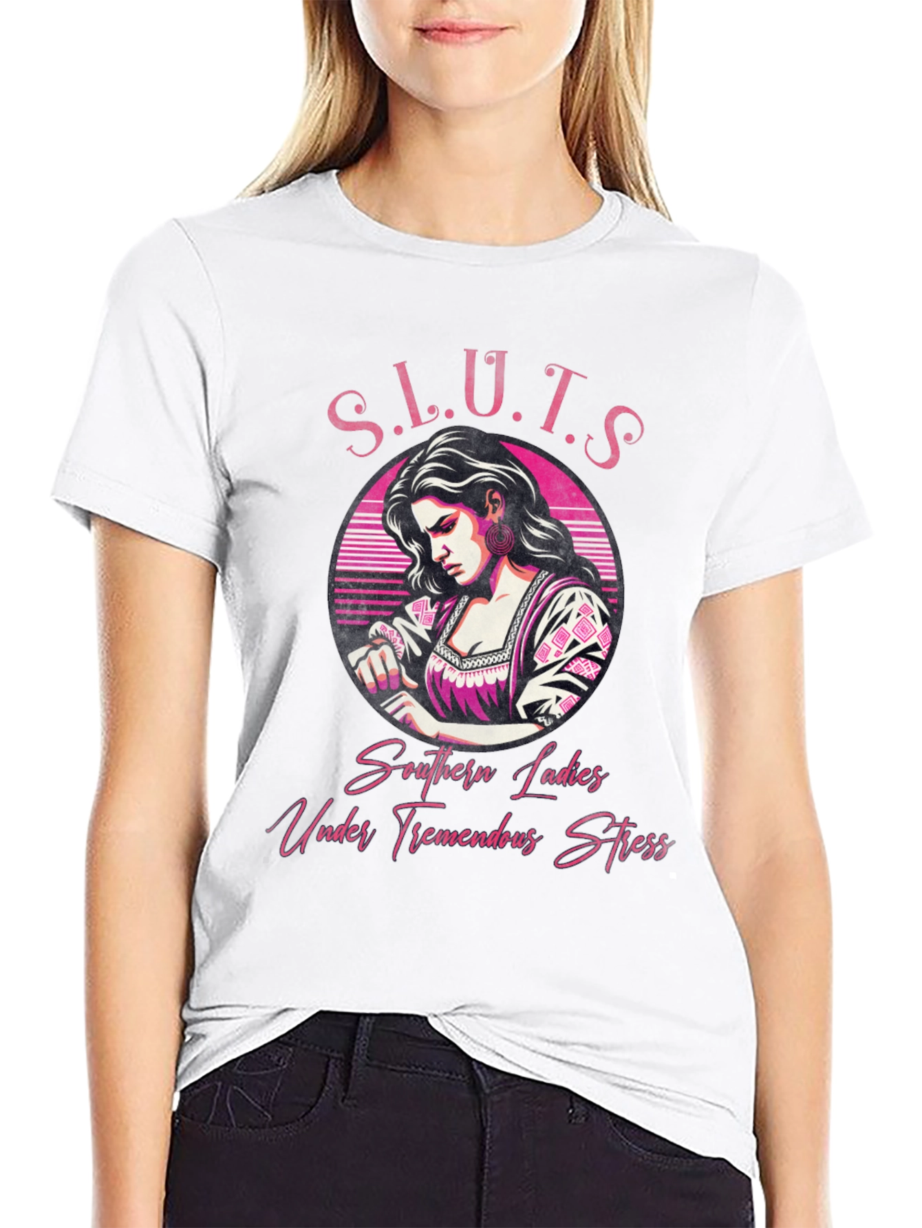 Black Southern Ladies T-Shirt - Unique Graphic Design view 9