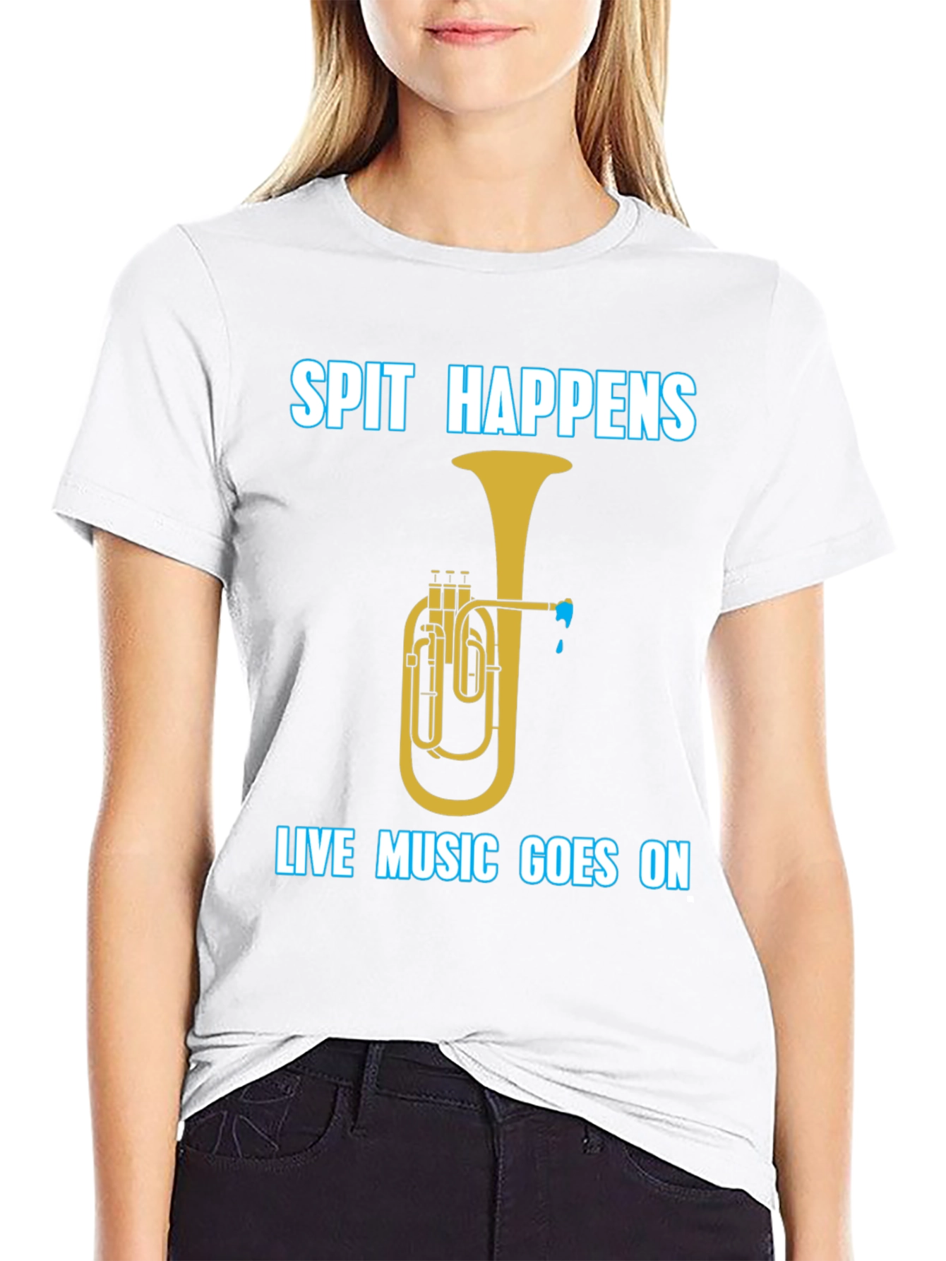Spit Happens Music T-Shirt - Live Music Goes On! - 9