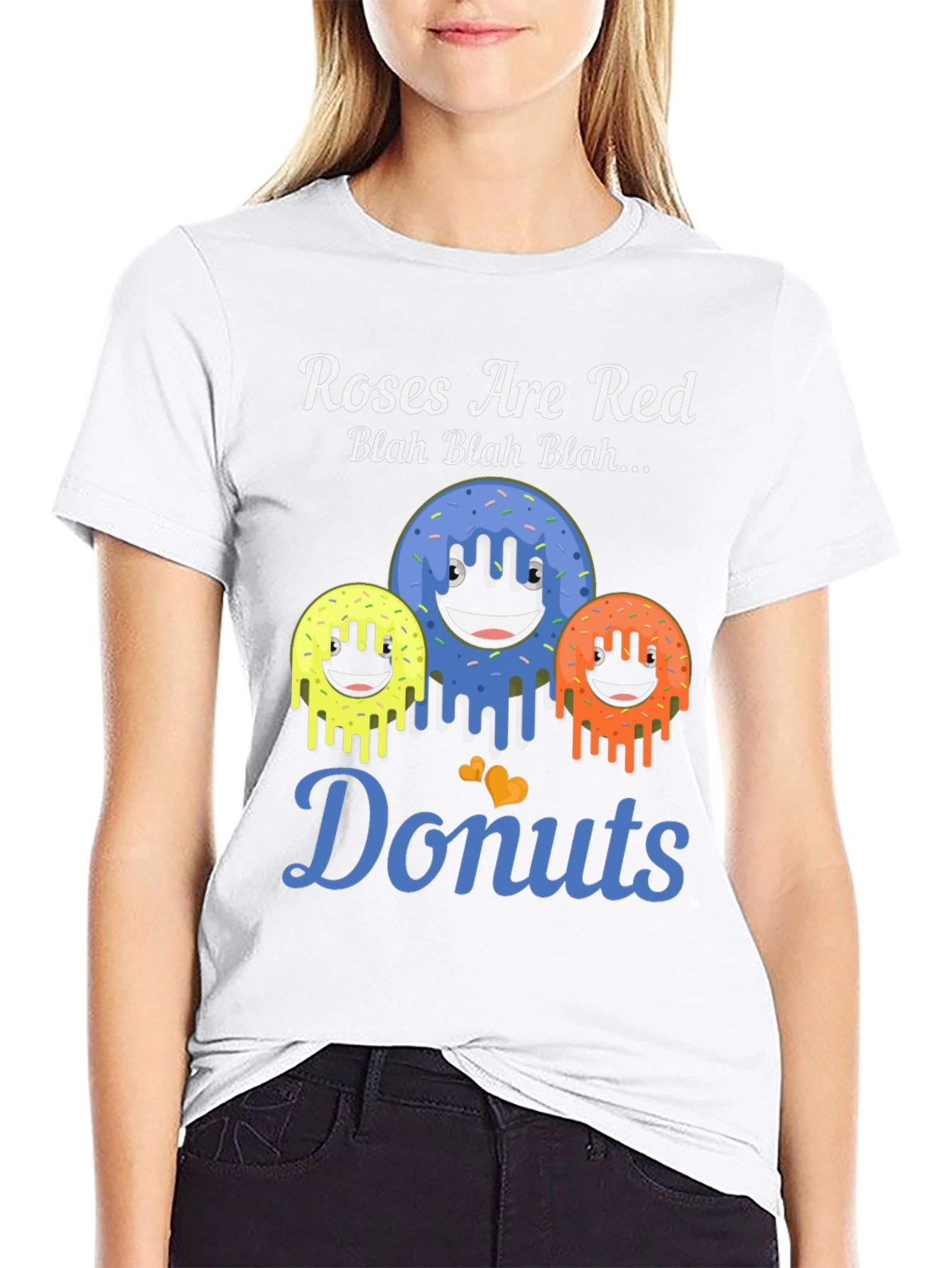 Black Roses are Red Donuts Graphic T-Shirt view 9