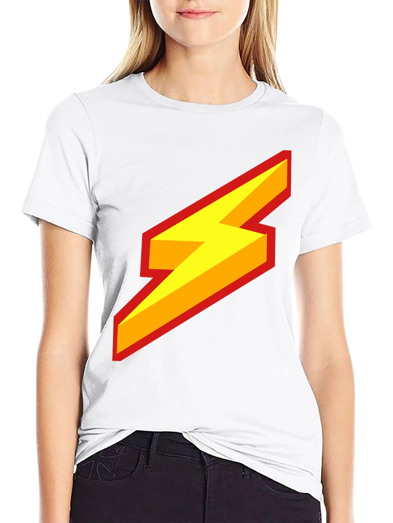 Black Lightning Bolt Graphic Tee - Bold Style view 9