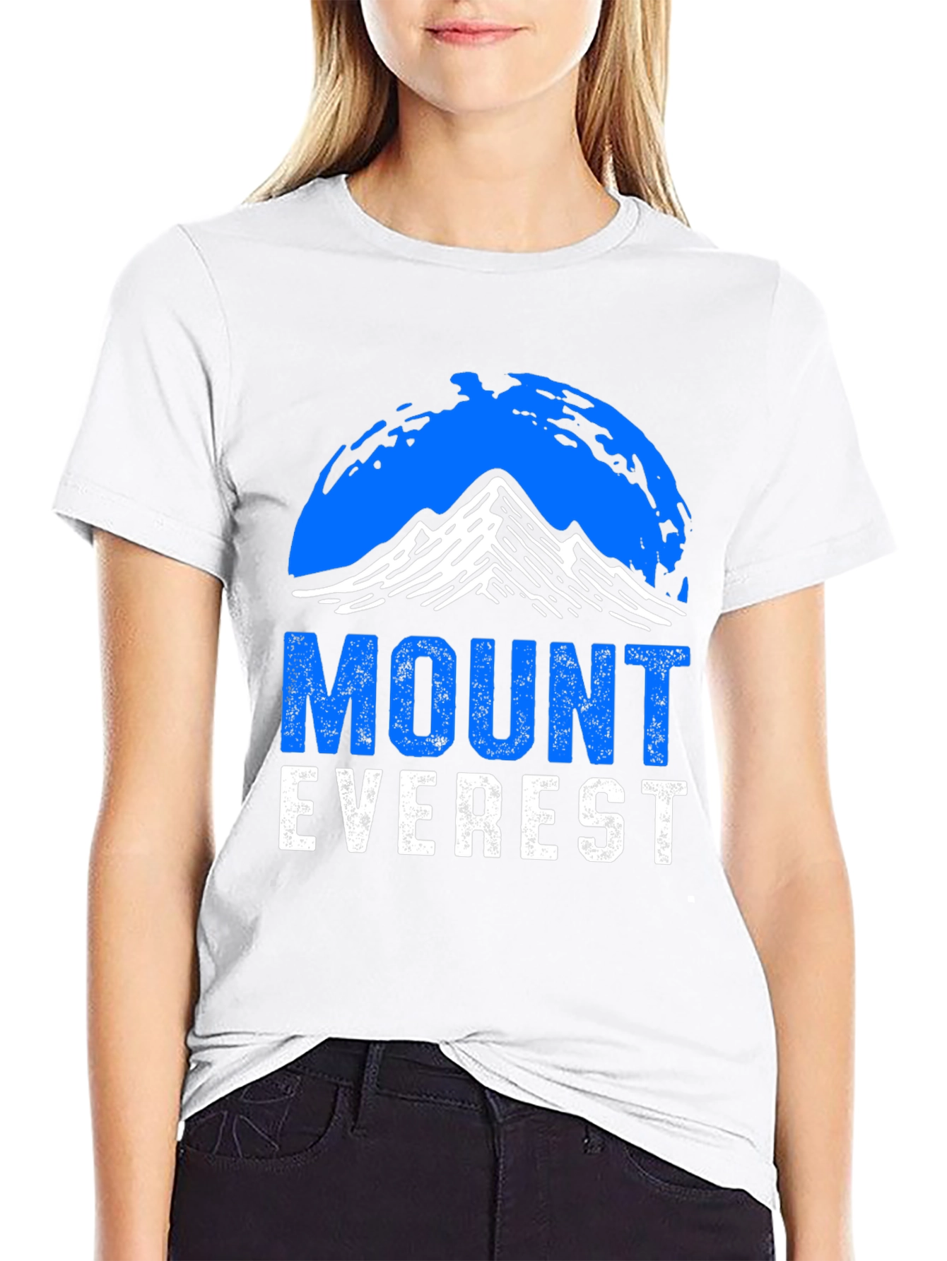 Black Mount Everest Graphic Tee - Black Cotton Casual Shirt view 9