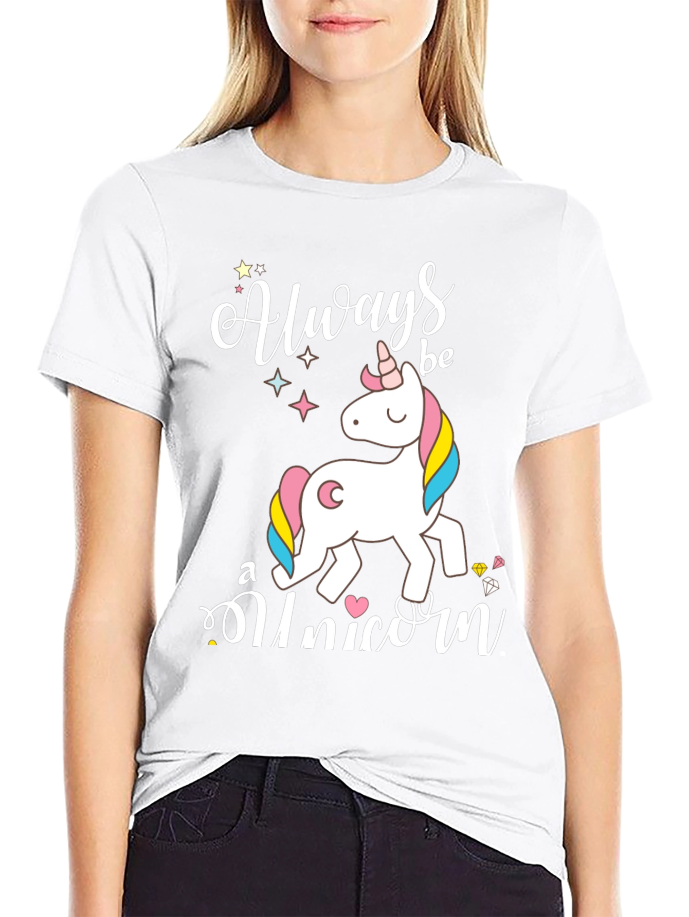 Black Always Be A Unicorn Graphic Tee view 9