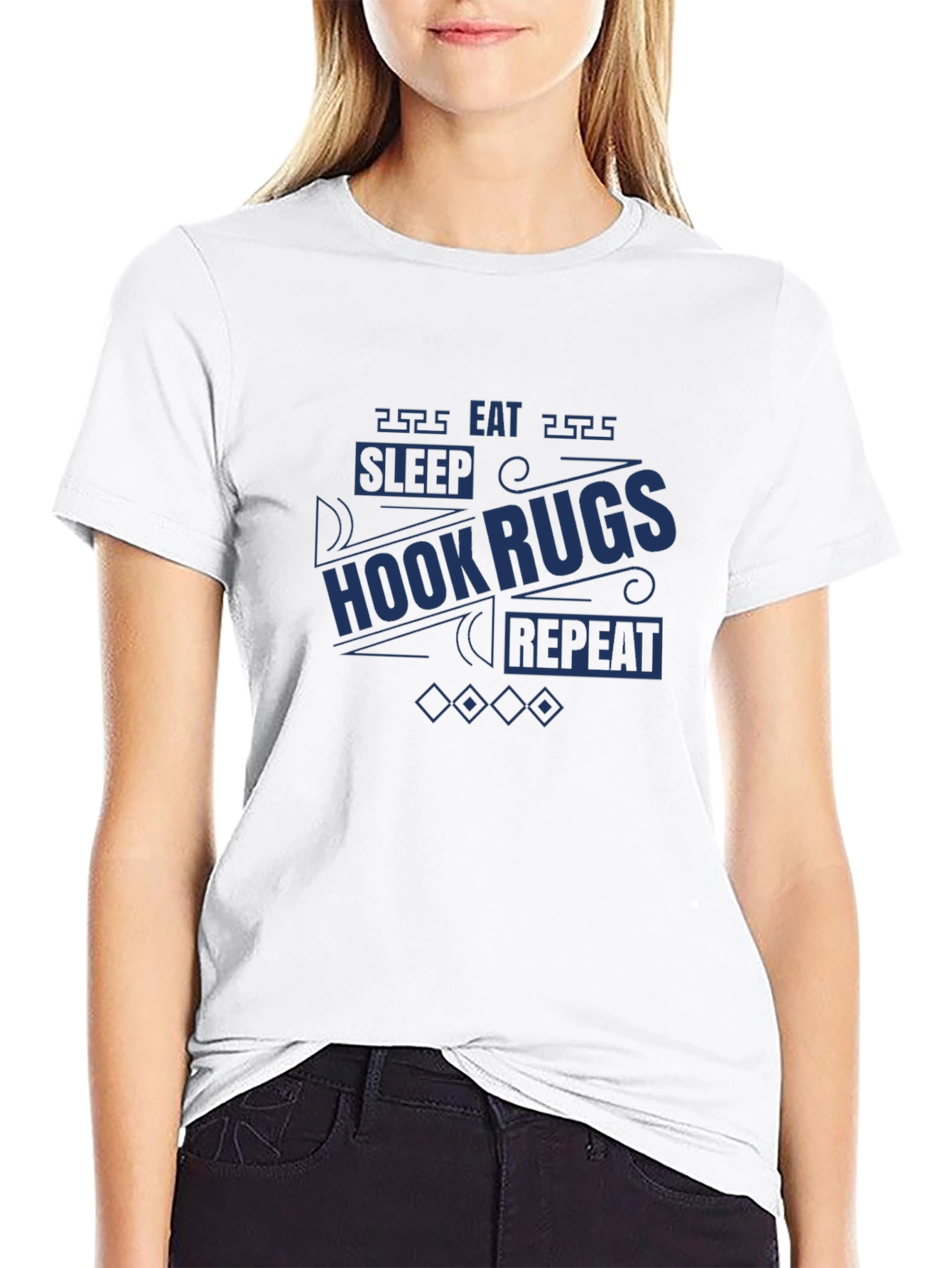 Black Hook Rugs T-Shirt: Sleep, Eat, Repeat! view 9