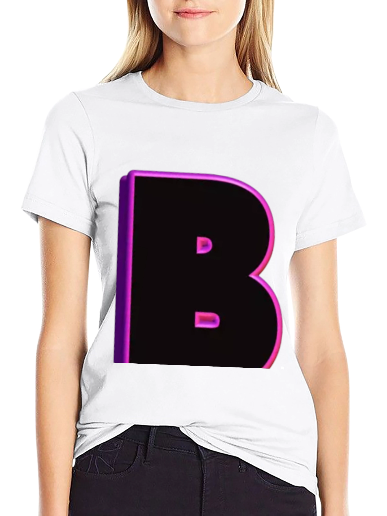 Black Bold B Neon T-Shirt - Black view 9