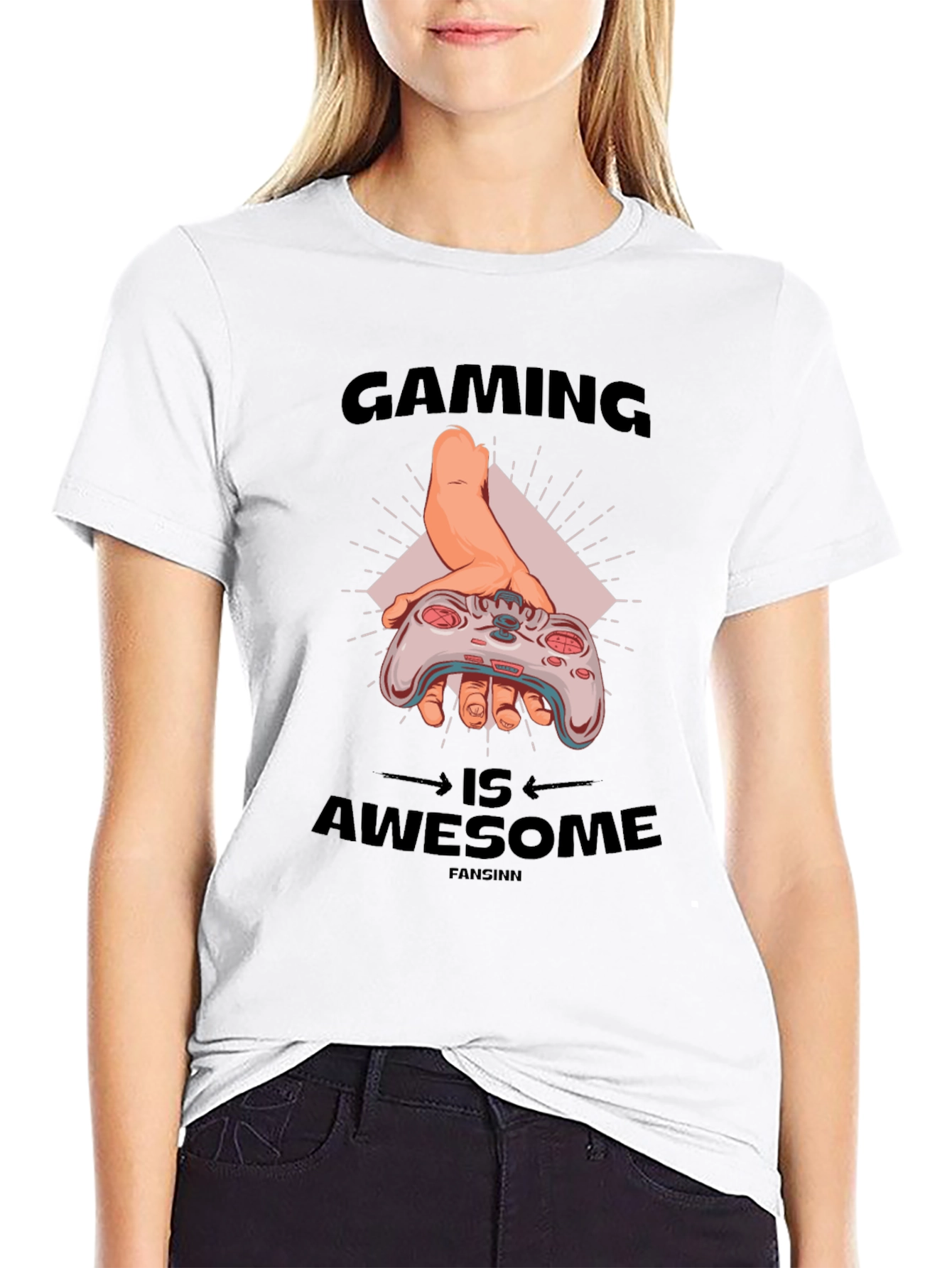 Black Gaming Is Awesome Black T-Shirt view 9