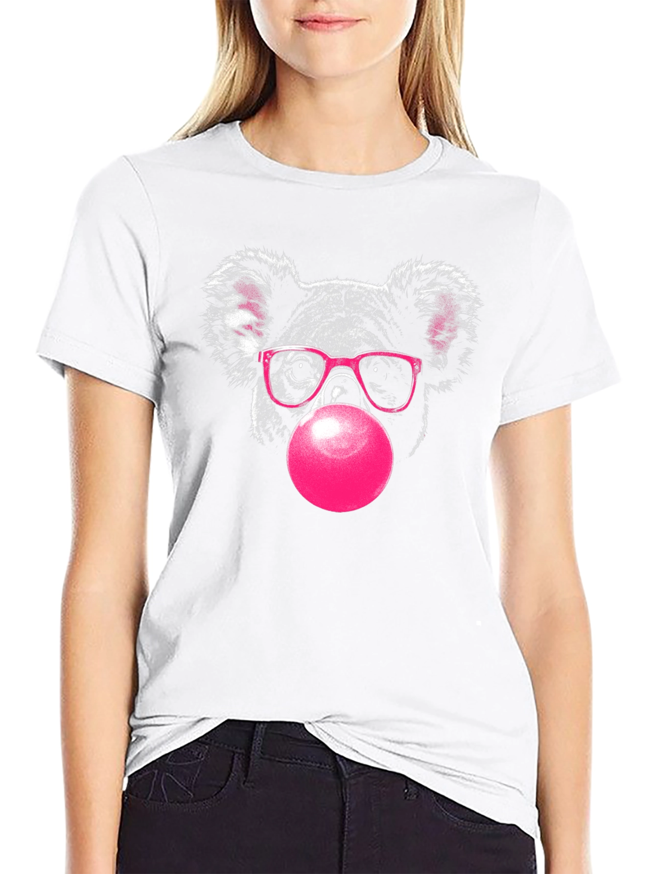 Black Koala Bubble Gum Graphic Tee view 9