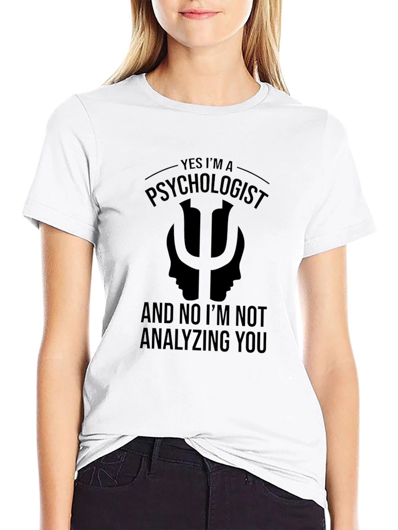 Black Psychologist Humor T-Shirt - Analyzing You? Nope! view 9