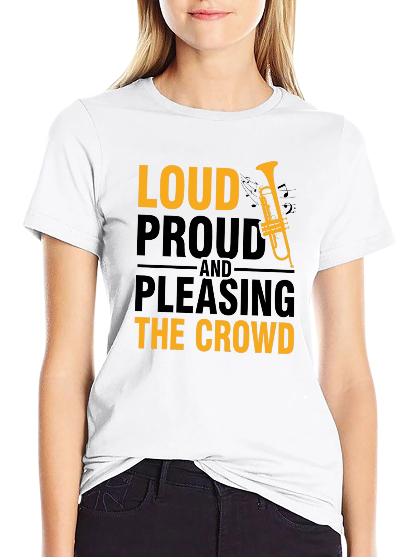 Black Loud Proud T-Shirt - Musician Graphic Tee view 9