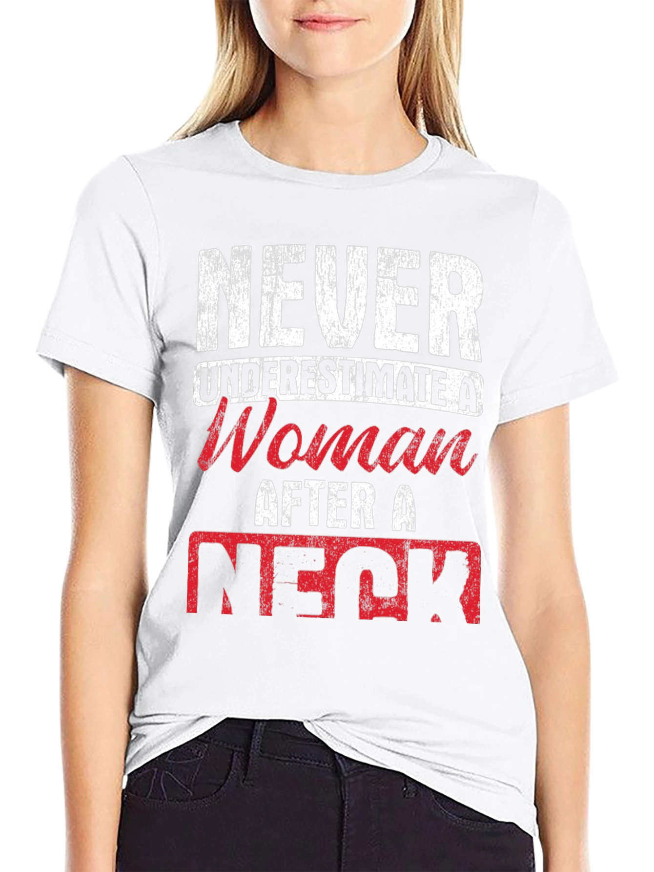 Black Never Underestimate a Woman T-Shirt view 9