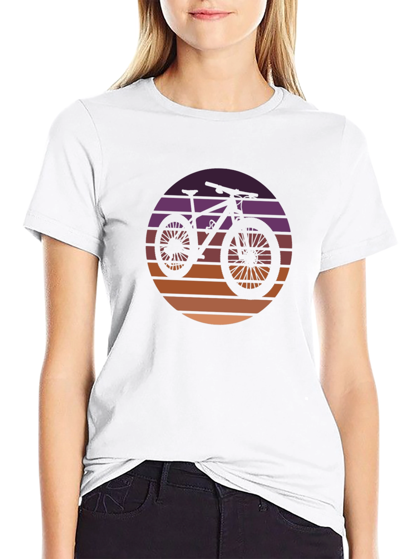 Black Sunset Bike Graphic Tee - Stylish Casual Wear view 9