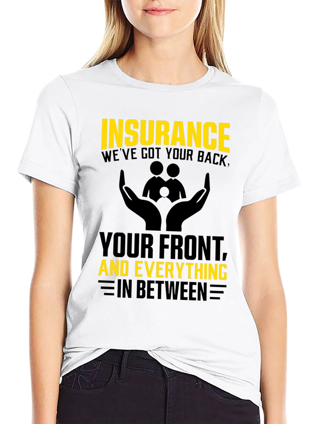 Black Insurance Coverage T-Shirt - We've Got Your Back! view 9