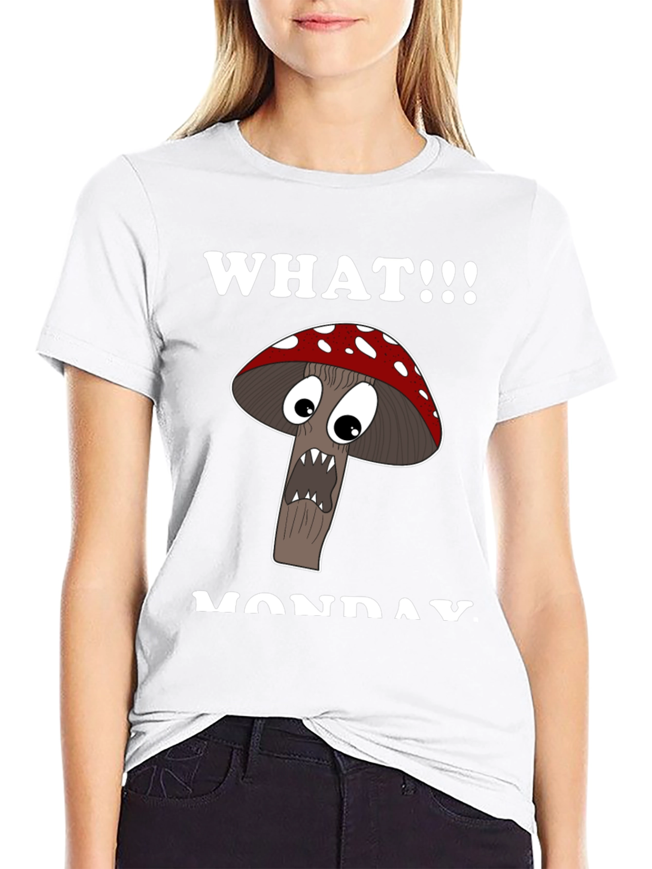 Black Funny Mushroom Monday T-Shirt view 9