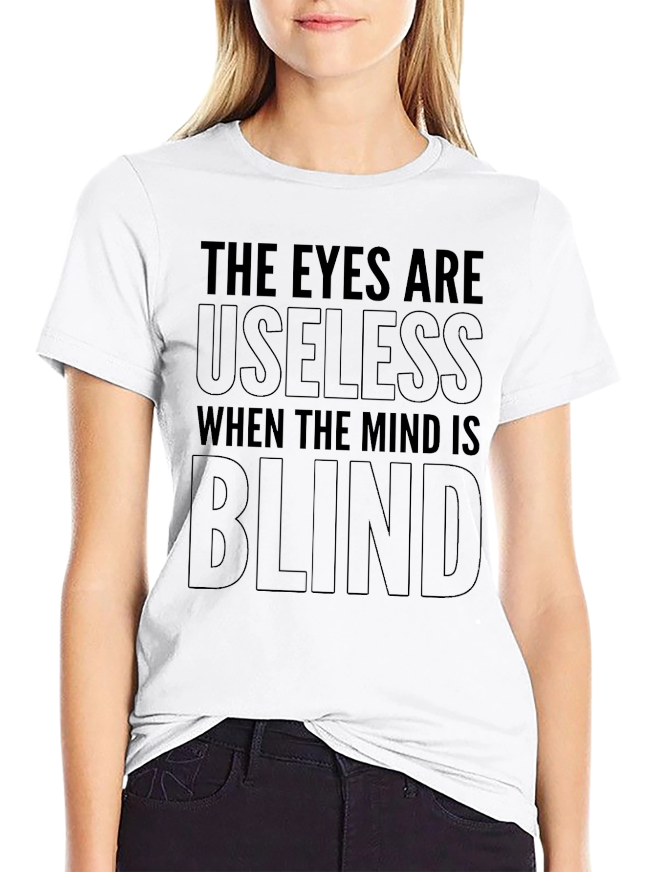 Black Eyes Useless Mind Blind Black T-Shirt view 9